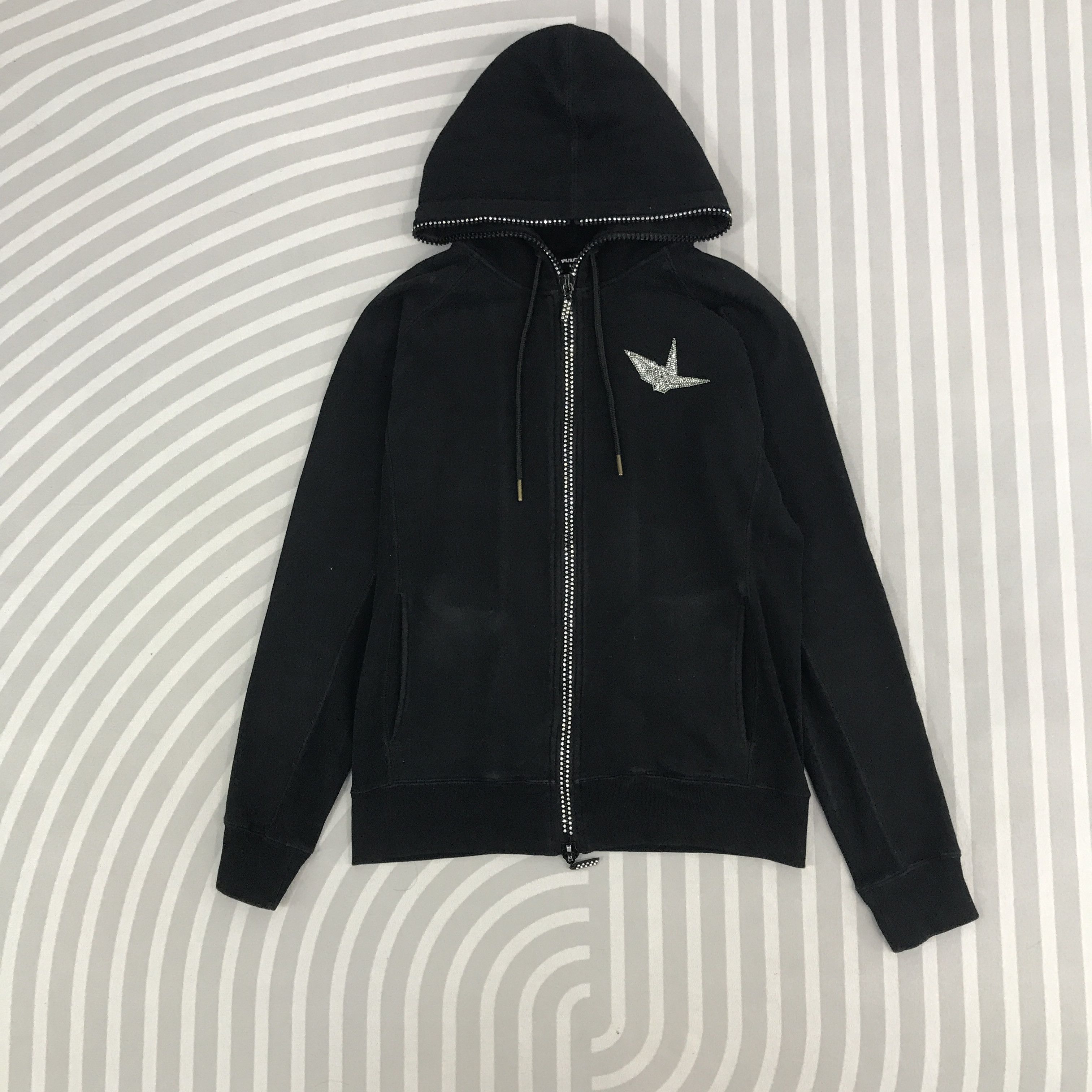 Japanese Brand Vintage 1piu1uguale3 Black punk style hoodie Jacket Size US L / EU 52-54 / 3 - 1 Thumbnail