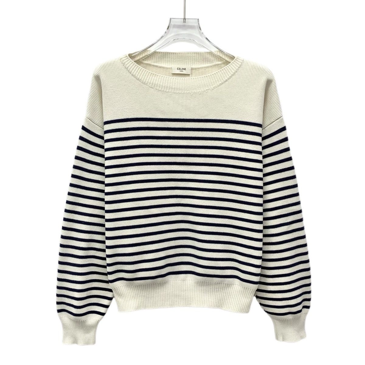 Celine Celine Printed Striped Cotton Sweater Size S / US 4 / IT 40 - 1 Thumbnail