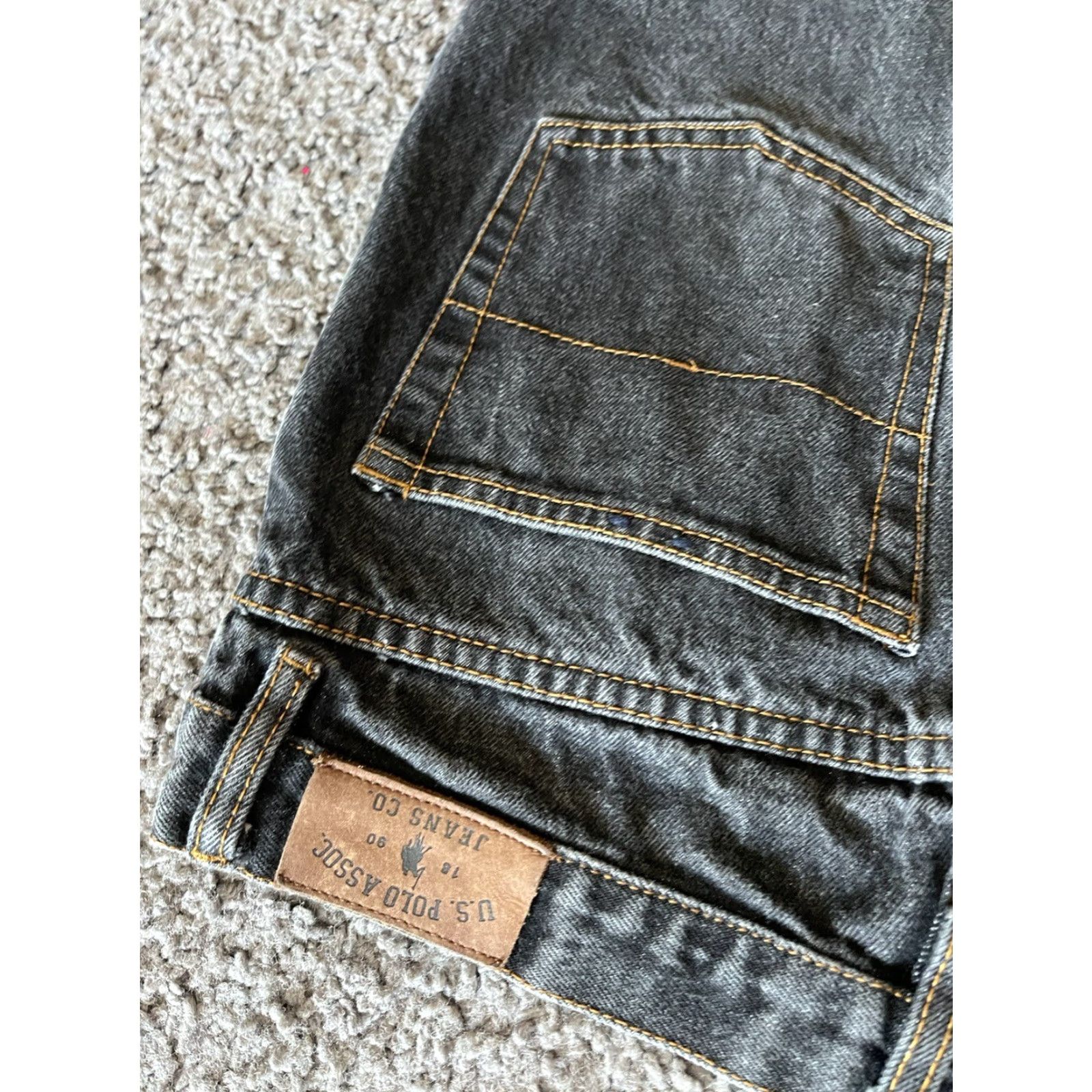 Vintage US Polo Association Black Denim Jeans Size 30x30 Straight Tapered Women's Size 30" / US 8 / IT 44 - 5 Thumbnail