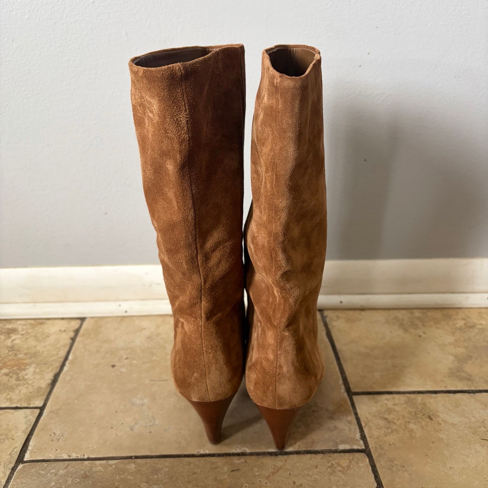 Veronica Beard Veronica Beard Blondie Slouchy Suede Mid Boots Hazelnut 9M Size US 9 / IT 39 - 3 Thumbnail