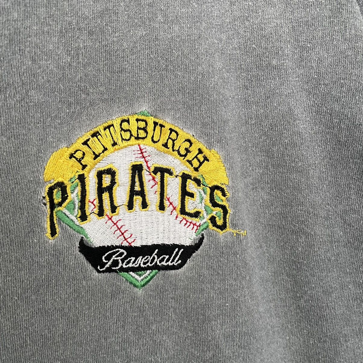 MLB × The Game × Vintage Vintage 90s Pittsburgh Pirates Baseball Faded Grey T Shirt Size US L / EU 52-54 / 3 - 2 Thumbnail