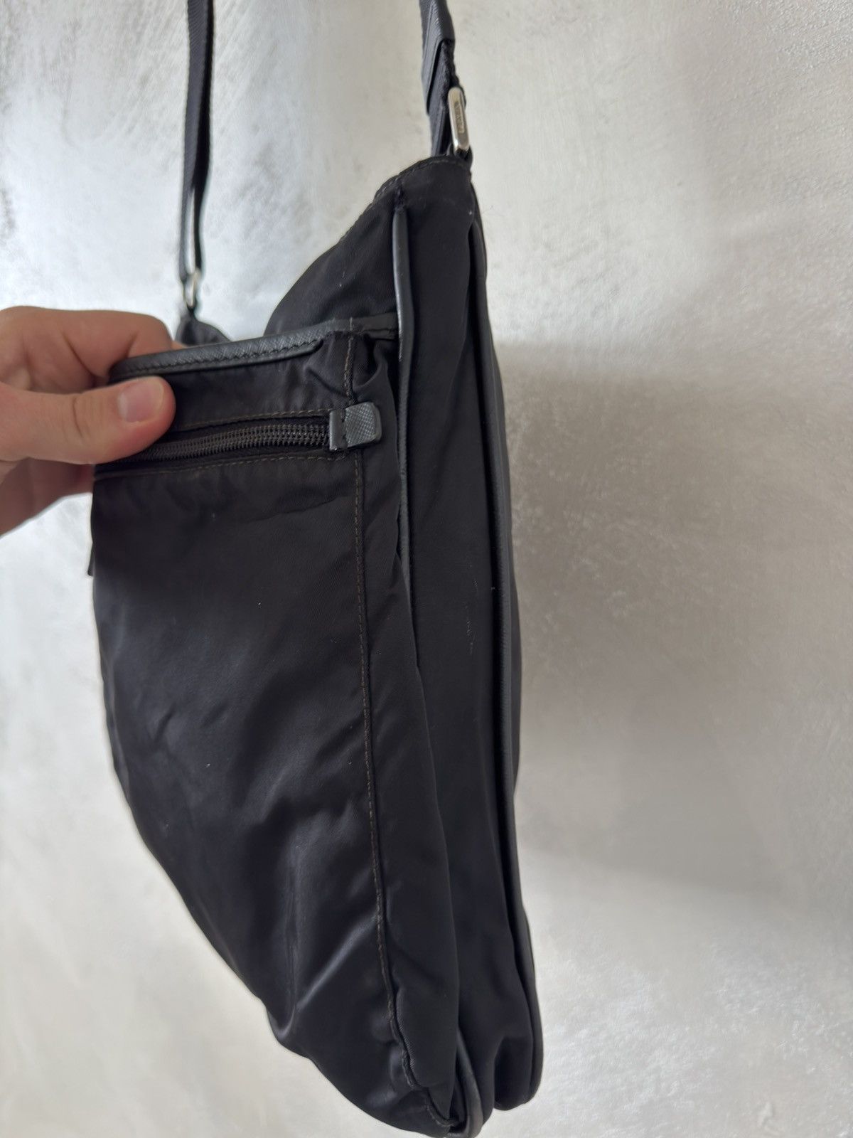 Prada Prada Nylon Black Messenger Crossbody Bag Size ONE SIZE - 7 Thumbnail