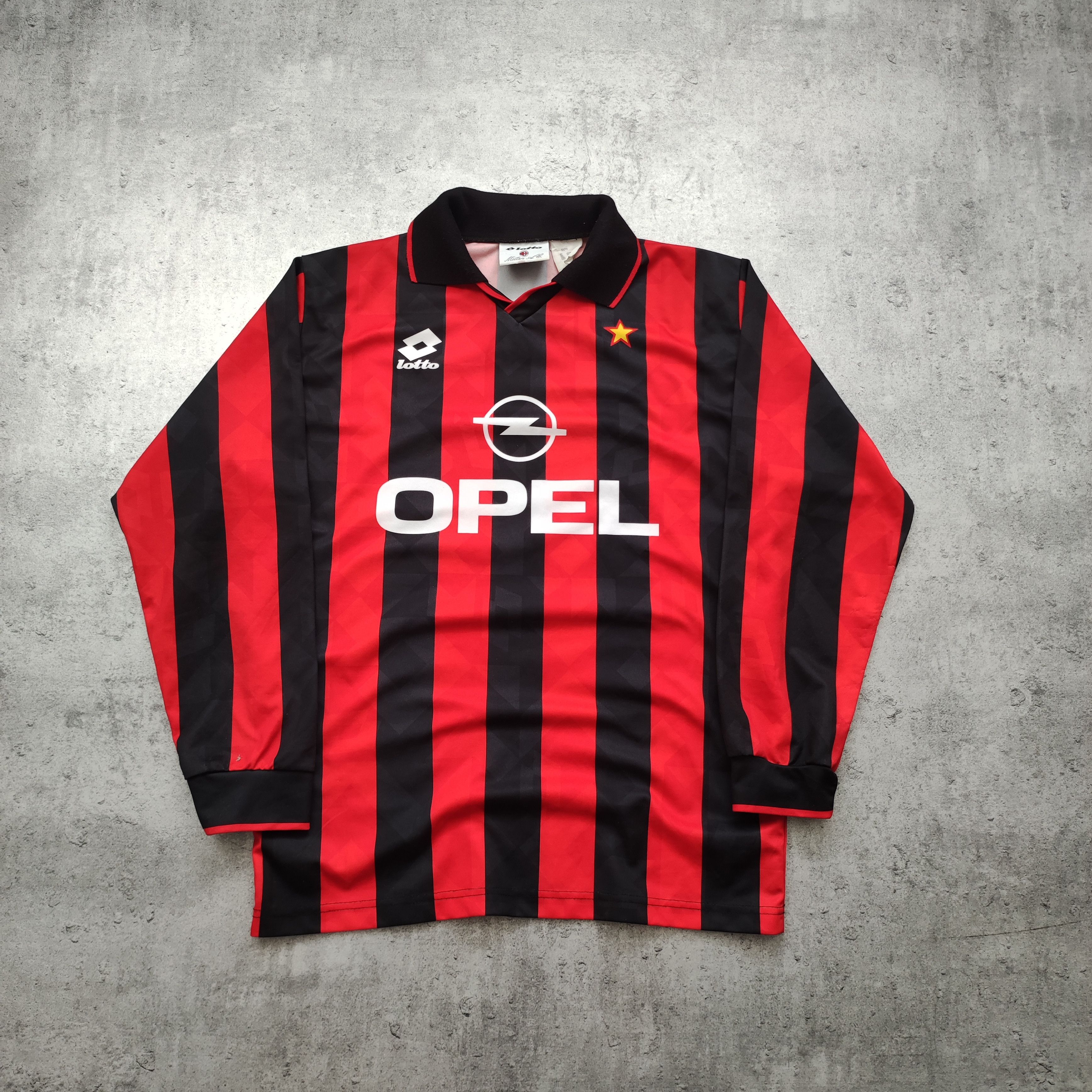 Other Unique 1/1 AC Milano 1993 Match Lotto Longsleeve Jersey Size US M / EU 48-50 / 2 - 3 Thumbnail