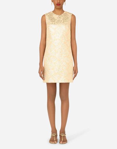 Dolce & Gabbana o1y0825 Mini Dress in Salmon Pink/Silver Size XS / US 0-2 / IT 36-38 - 4 Thumbnail