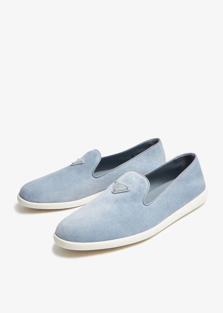Prada o1srvl11e0226 Suede Slippers in Blue Size US 8 / EU 41 - 4 Thumbnail