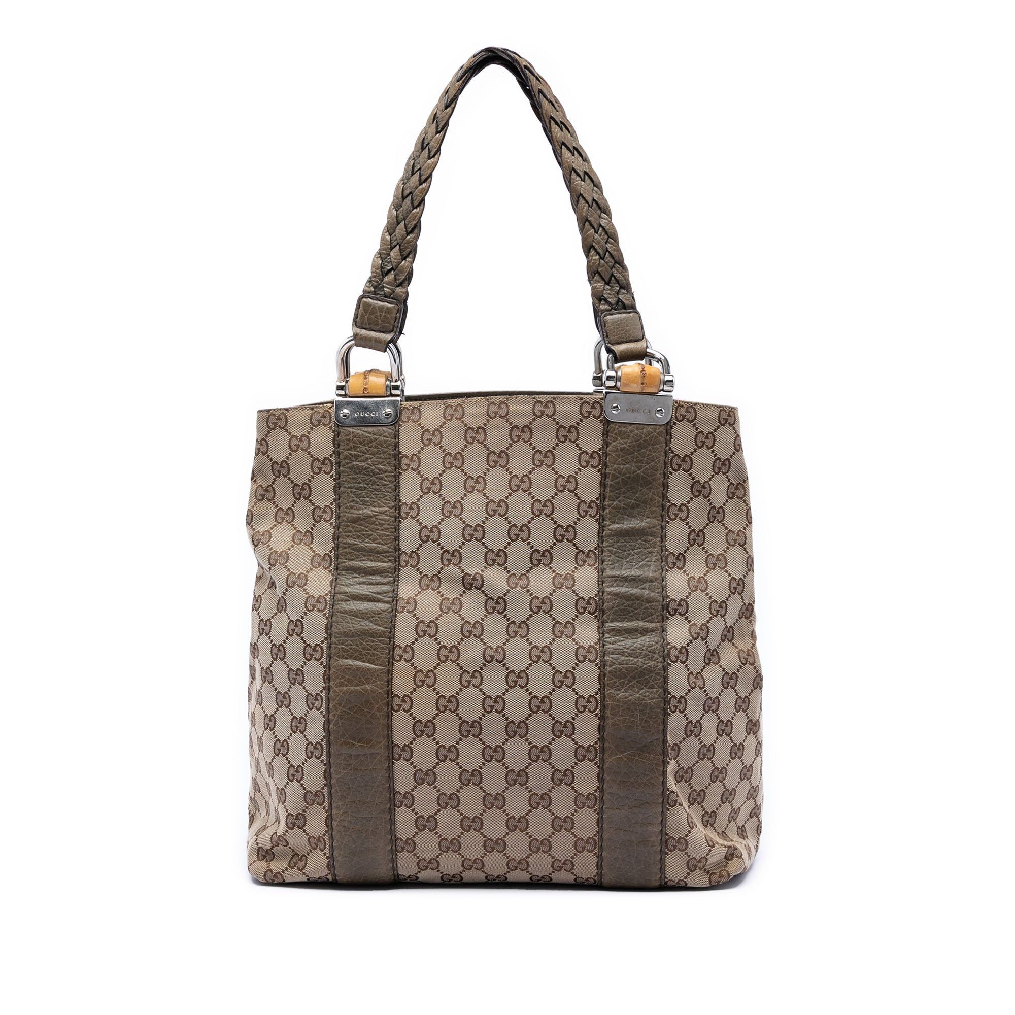 Gucci Large GG Canvas Bamboo Libeccio Tote Size ONE SIZE - 1 Thumbnail