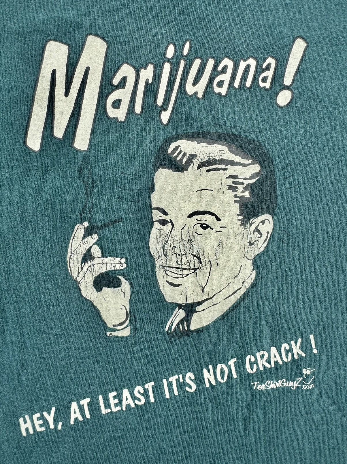 Rap Tees × Vintage Vintage Marijuana Weed Smoke Stoner 420 Humor T-Shirt Size US XL / EU 56 / 4 - 4 Thumbnail