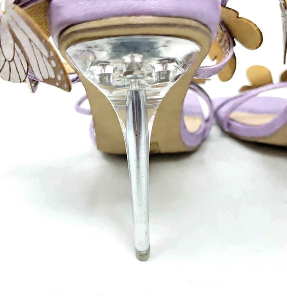 Other Butterfly Stiletto Sandals Size 9 Clear Acrylic Heel Strappy Size US 9 / IT 39 - 9 Thumbnail