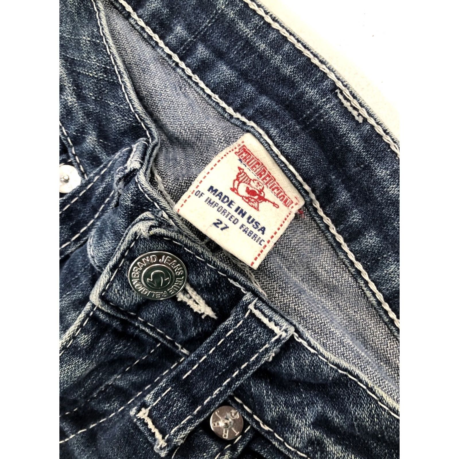 True Religion True Religion Jeans Johnny RN# 112790 CA# 30427 Size 30x29 Stretch Womens Jeans Fashion Blue 5-Pocket Regular Fit World Tour Jeans Size 27" / US 4 / IT 40 - 6 Thumbnail