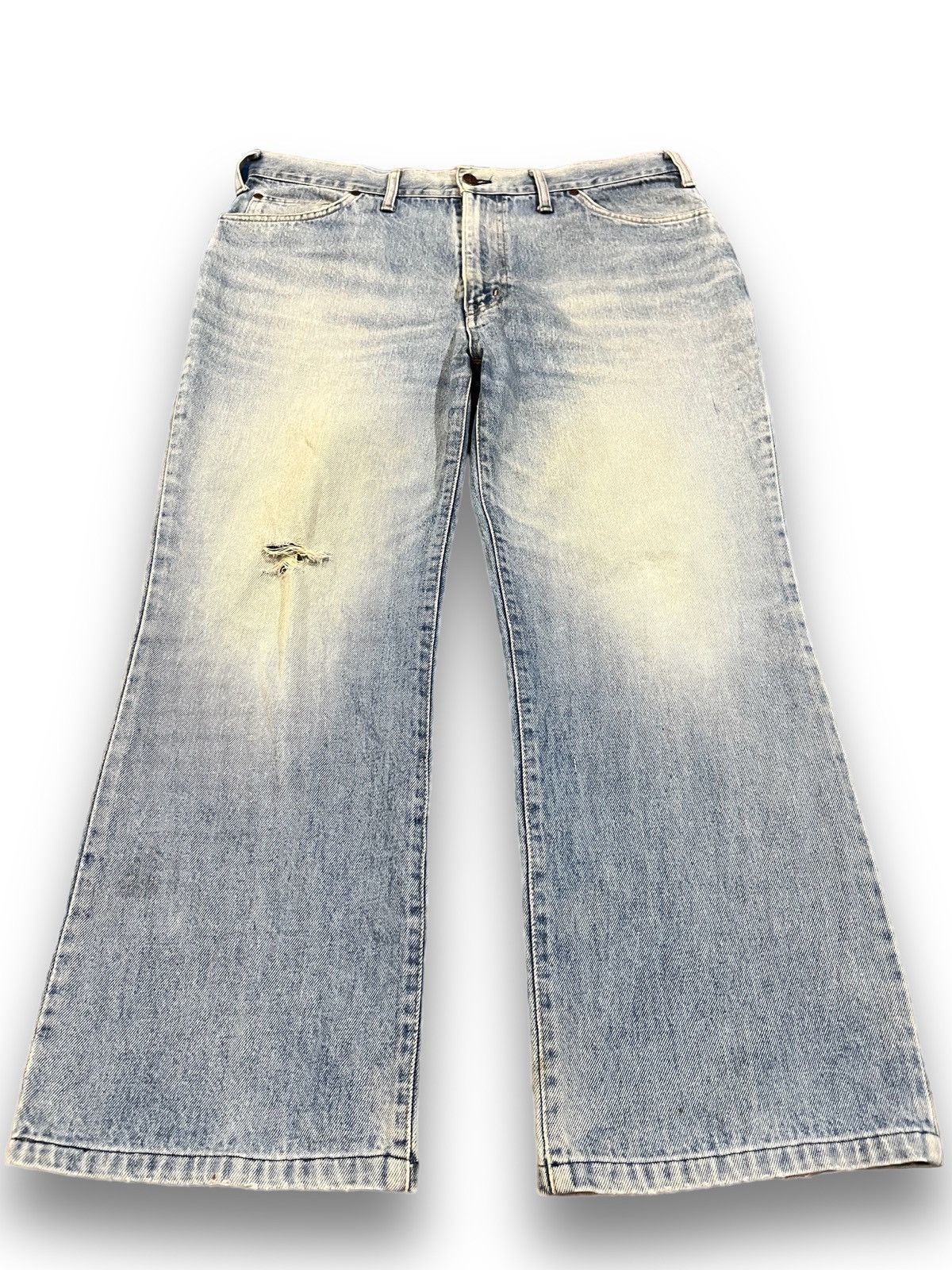 Le Grande Bleu (L.G.B.) Vintage BigStone Baggy Distressed Denim Size US 37 - 3 Thumbnail