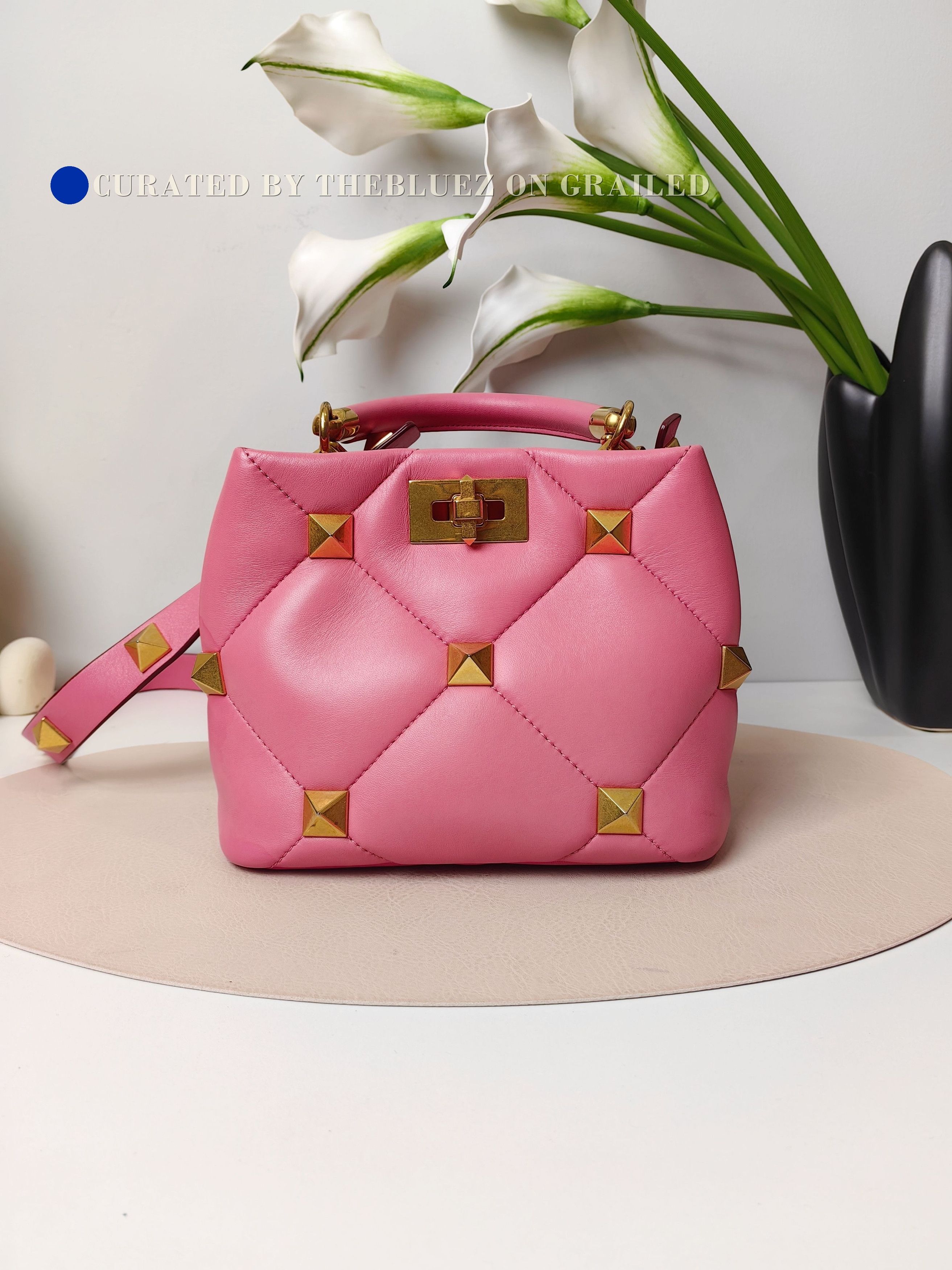 Valentino Valentino Roman Stud Pink Handbag Size ONE SIZE - 1 Thumbnail