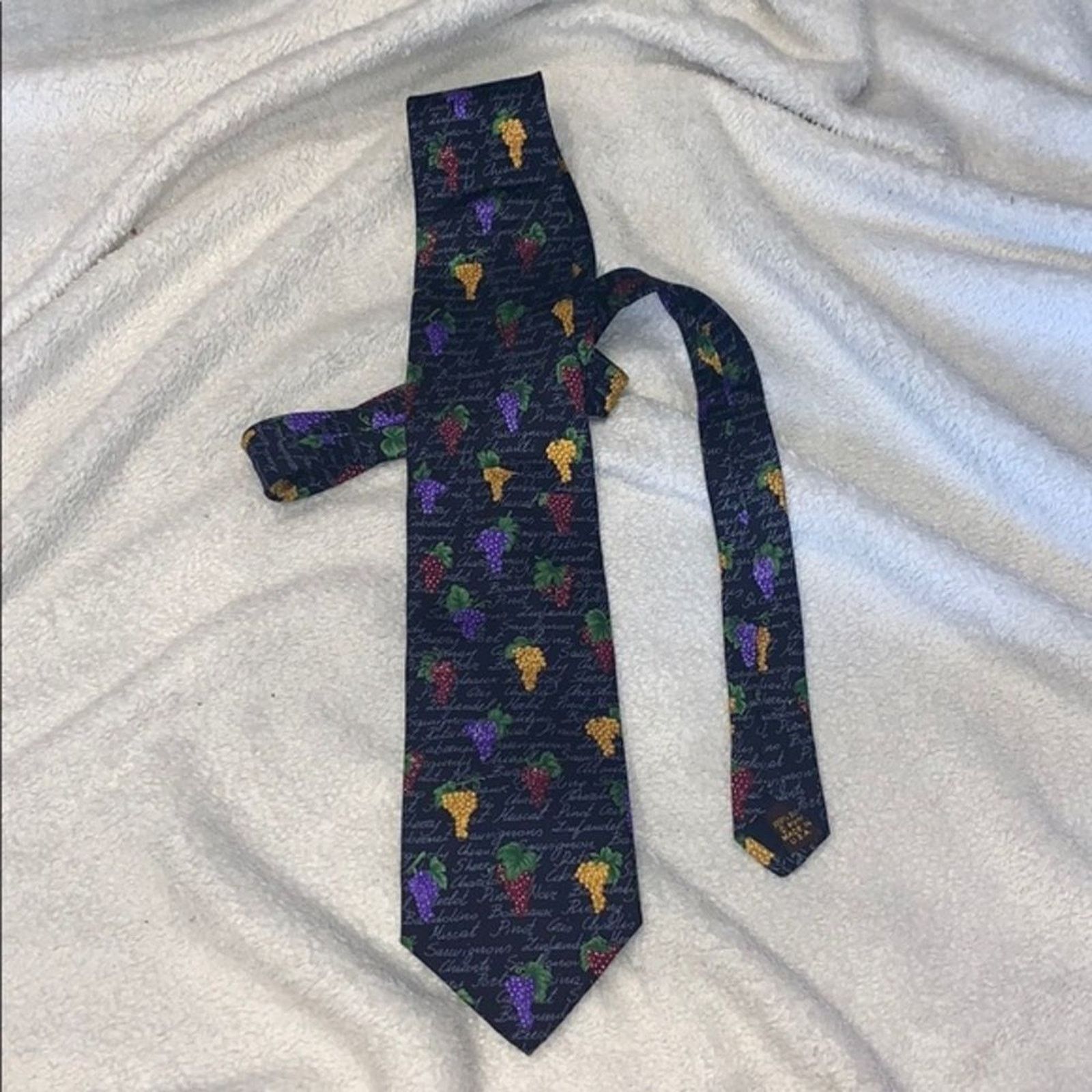 Other Alynn Neckwear Wine Grapes Design Necktie | Sz OS, NWT Size ONE SIZE - 2 Thumbnail