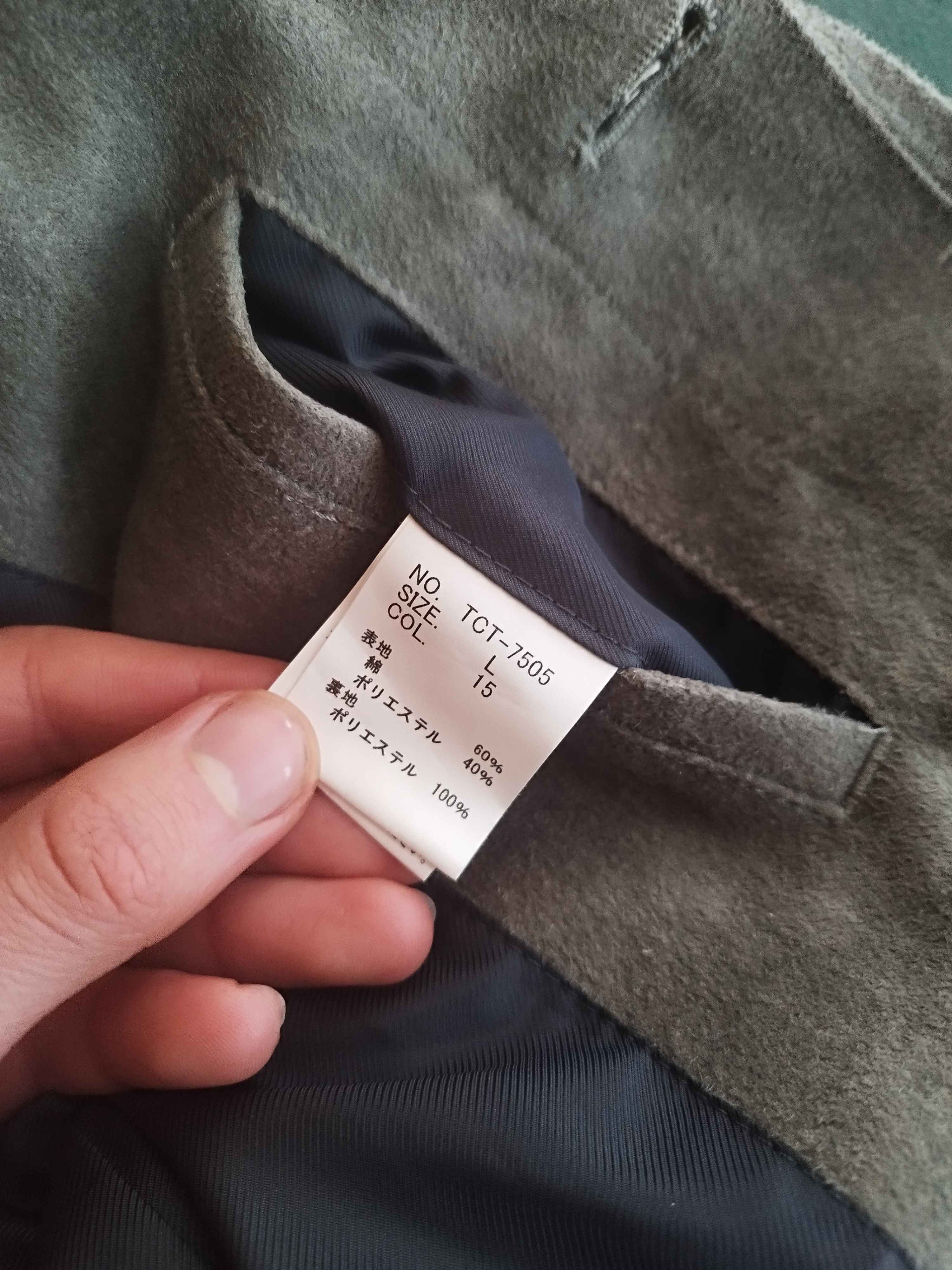 Tornado Mart Tornado Mart Micro Suede Stand Collar Coat (Grey) – Size L Size US L / EU 52-54 / 3 - 7 Thumbnail