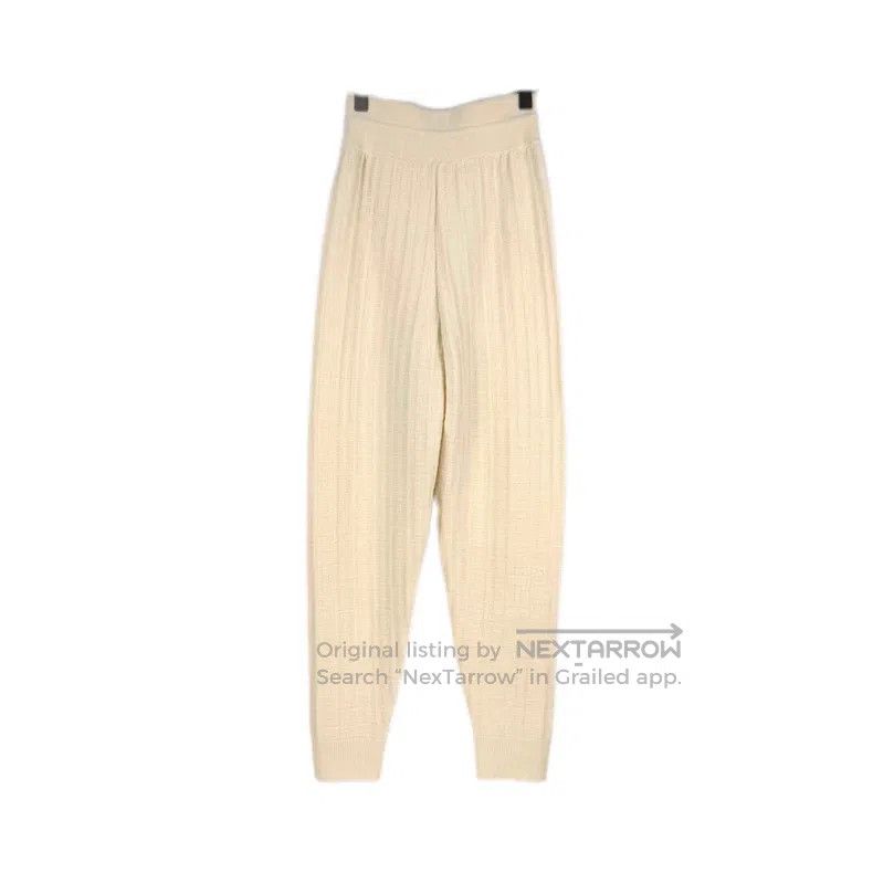 Hermes Hermes Off-White Full H Wool Trousers Size 25" / US 0 / IT 36 - 2 Thumbnail