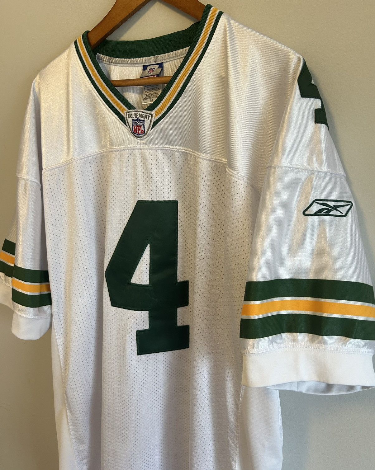 Reebok Vintage Reebok Green Bay Packers NFL Brett Favre Jersey Size US XXL / EU 58 / 5 - 4 Thumbnail