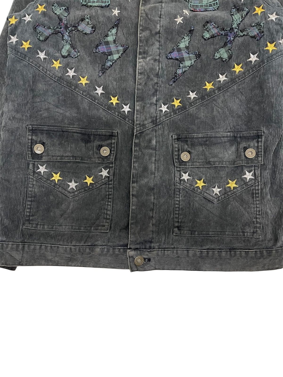 If Six Was Nine Candy Stripper Plaid Skull Patchwork Punk Chore Jacket Size US M / EU 48-50 / 2 - 5 Thumbnail