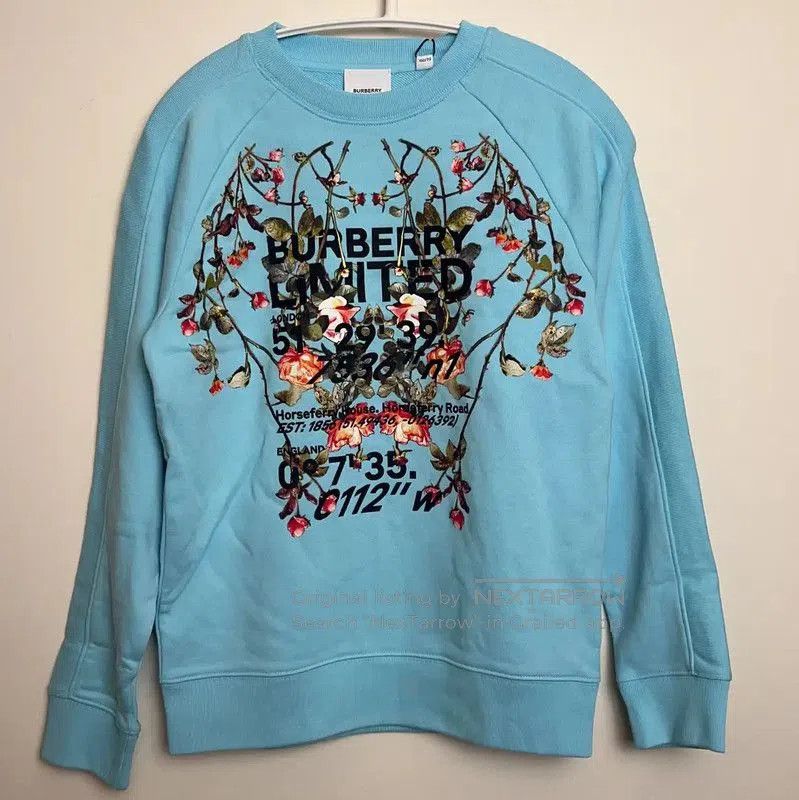 Burberry Burberry Men's Blue Cotton Sweatshirt. Size US M / EU 48-50 / 2 - 1 Thumbnail