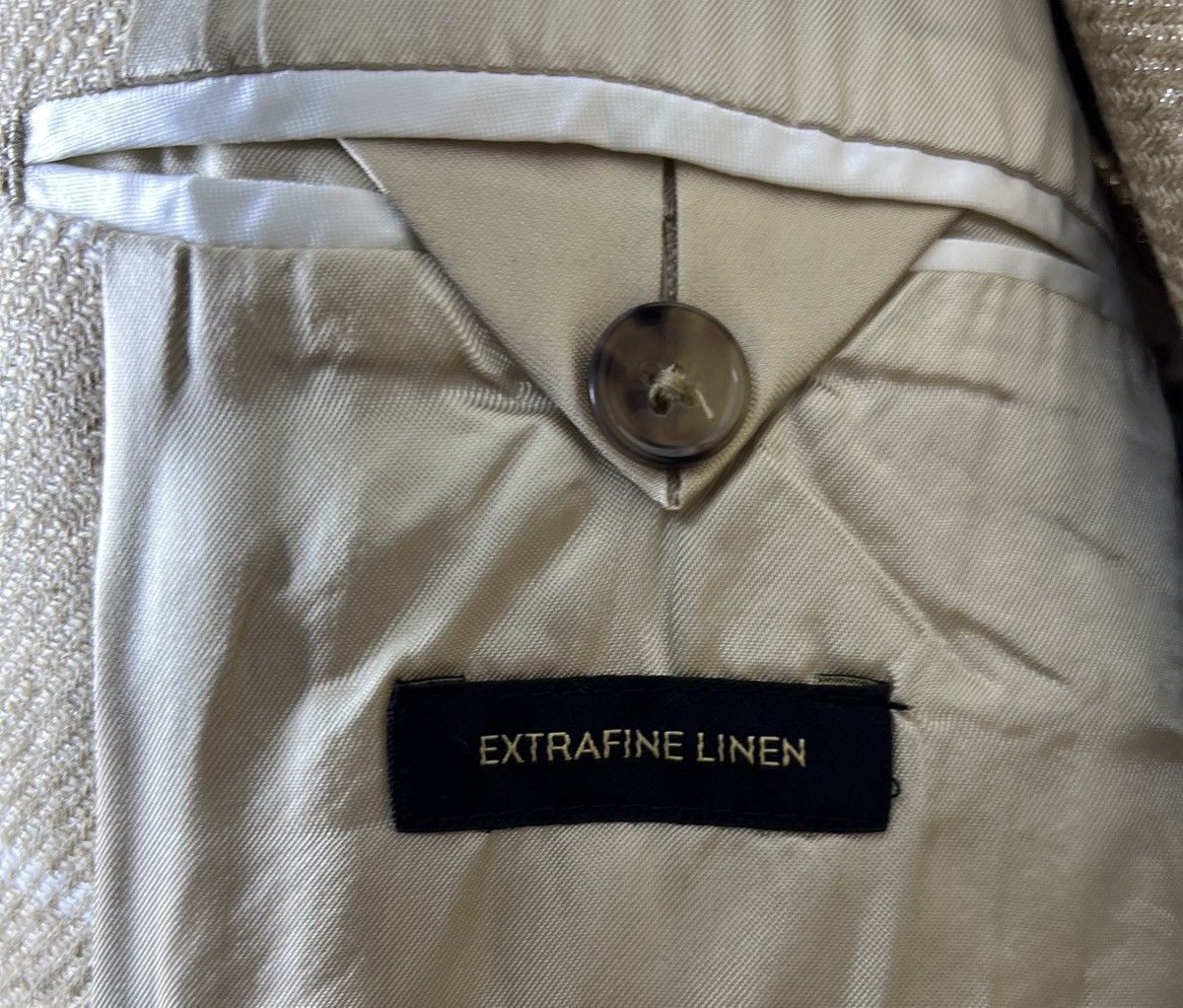 Massimo Dutti Brand new Massimo Dutti extra fine linen beige blazer Size 52L - 5 Thumbnail