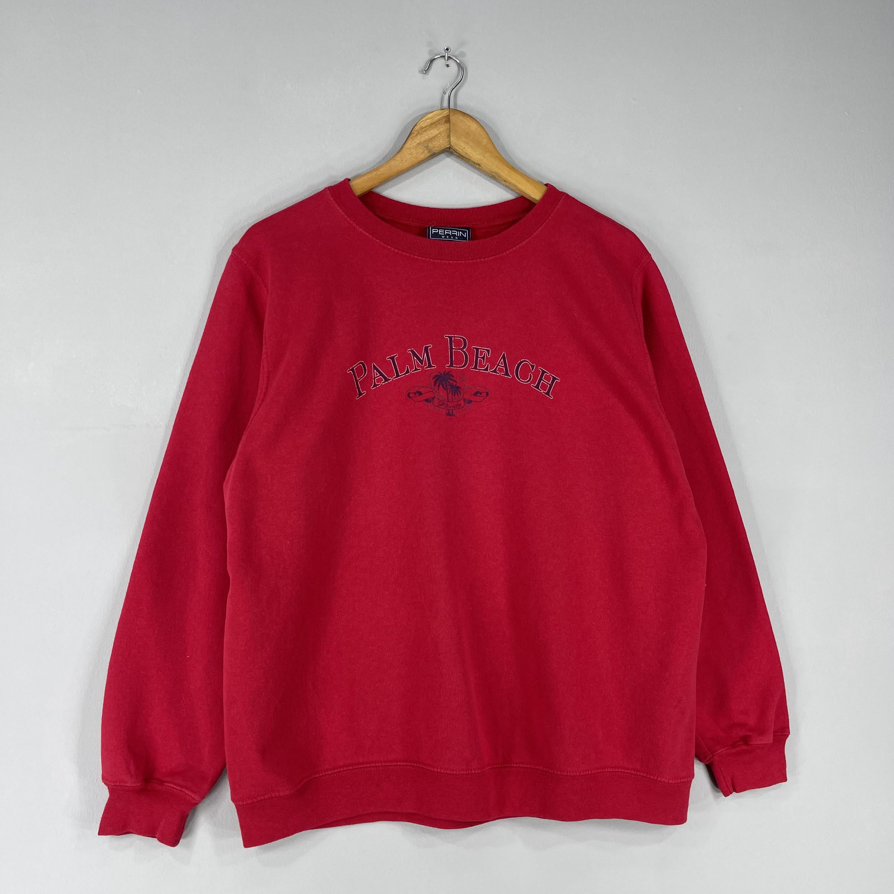 Vintage Vintage PALM BEACH Spellout Printed Sweatshirt Size US L / EU 52-54 / 3 - 3 Thumbnail
