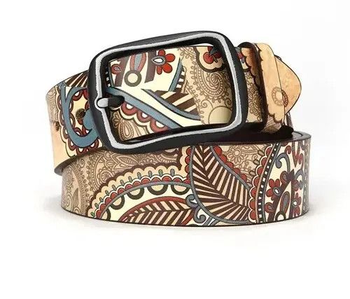Japanese Brand Funky Printed Pattern Belt Size ONE SIZE - 2 Thumbnail
