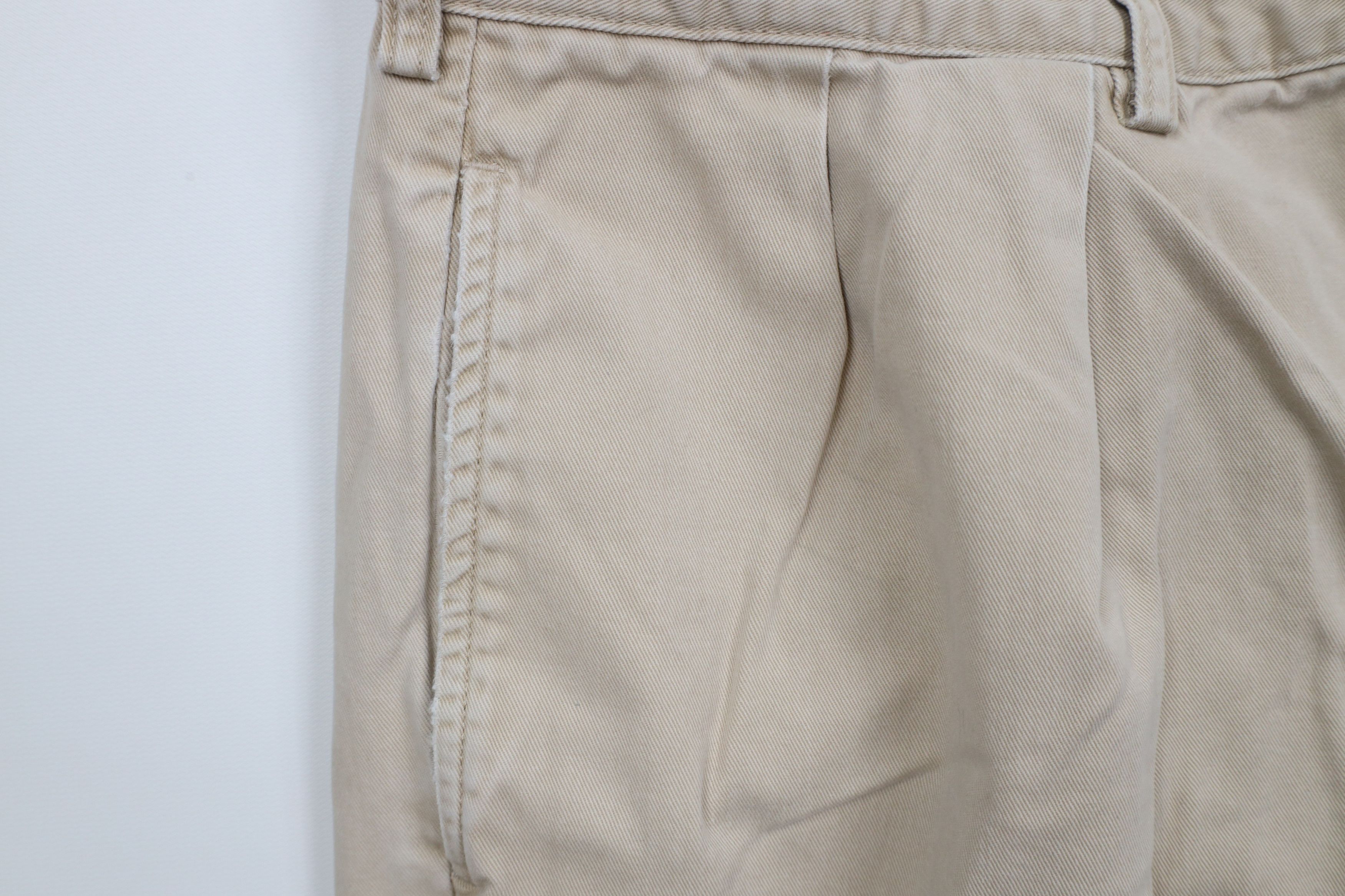 Ralph Lauren × Vintage Vintage 90s Ralph Lauren Knee Pleated Chino Shorts Cotton Size US 36 / EU 52 - 7 Thumbnail