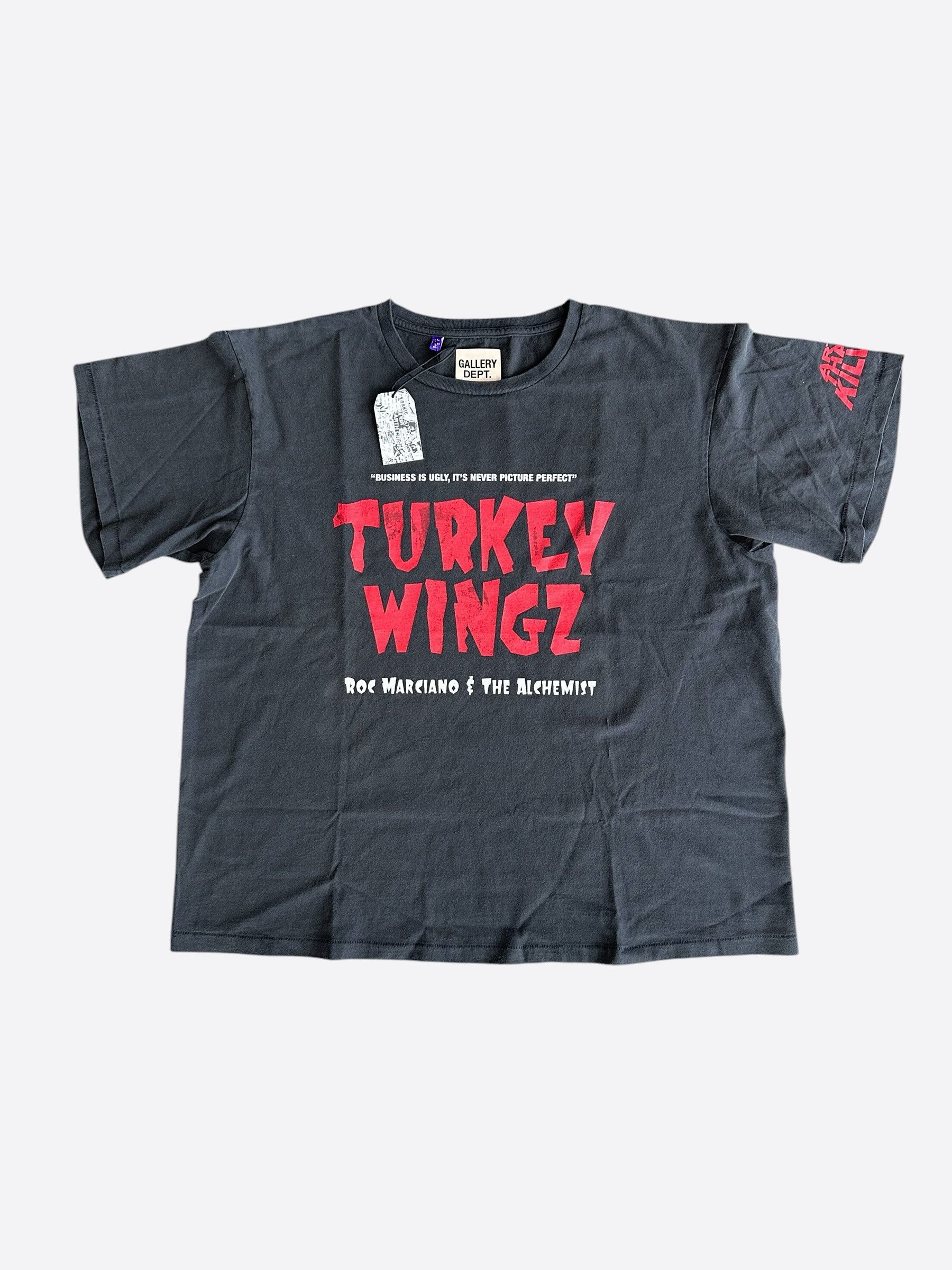 Gallery Dept. Gallery Dept Black & Red Turkey Wingz Glitter Logo T-Shirt Size US XXL / EU 58 / 5 - 1 Thumbnail