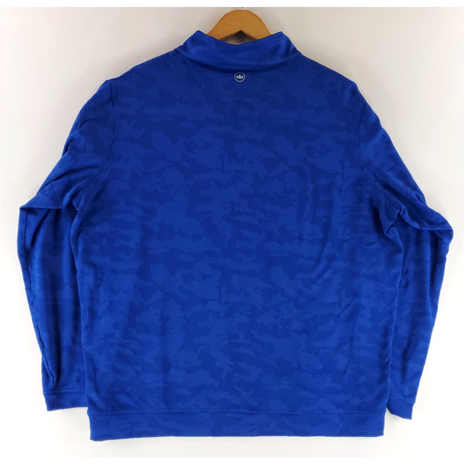 Peter Millar Peter Millar Perth 1/4 Zip Performance Camo Pullover Golf Blue Mens XXL Size US XXL / EU 58 / 5 - 5 Thumbnail