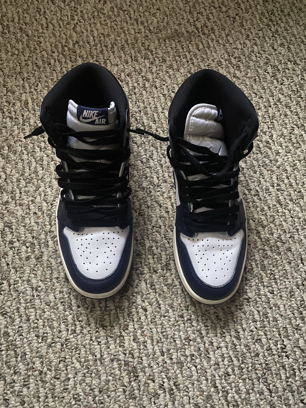 Jordan Brand × Nike Jordan 1 Retro High Og Midnight Navy Size US 9.5 / EU 42-43 - 7 Thumbnail