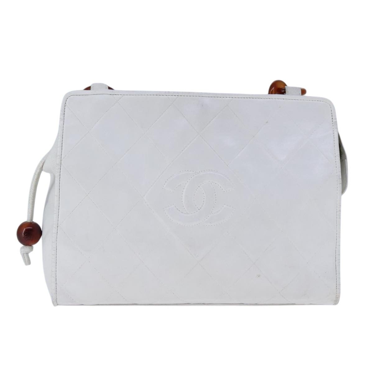 Chanel Cc White Leather Shoulder Bag (Pre-Owned) Size ONE SIZE - 1 Thumbnail