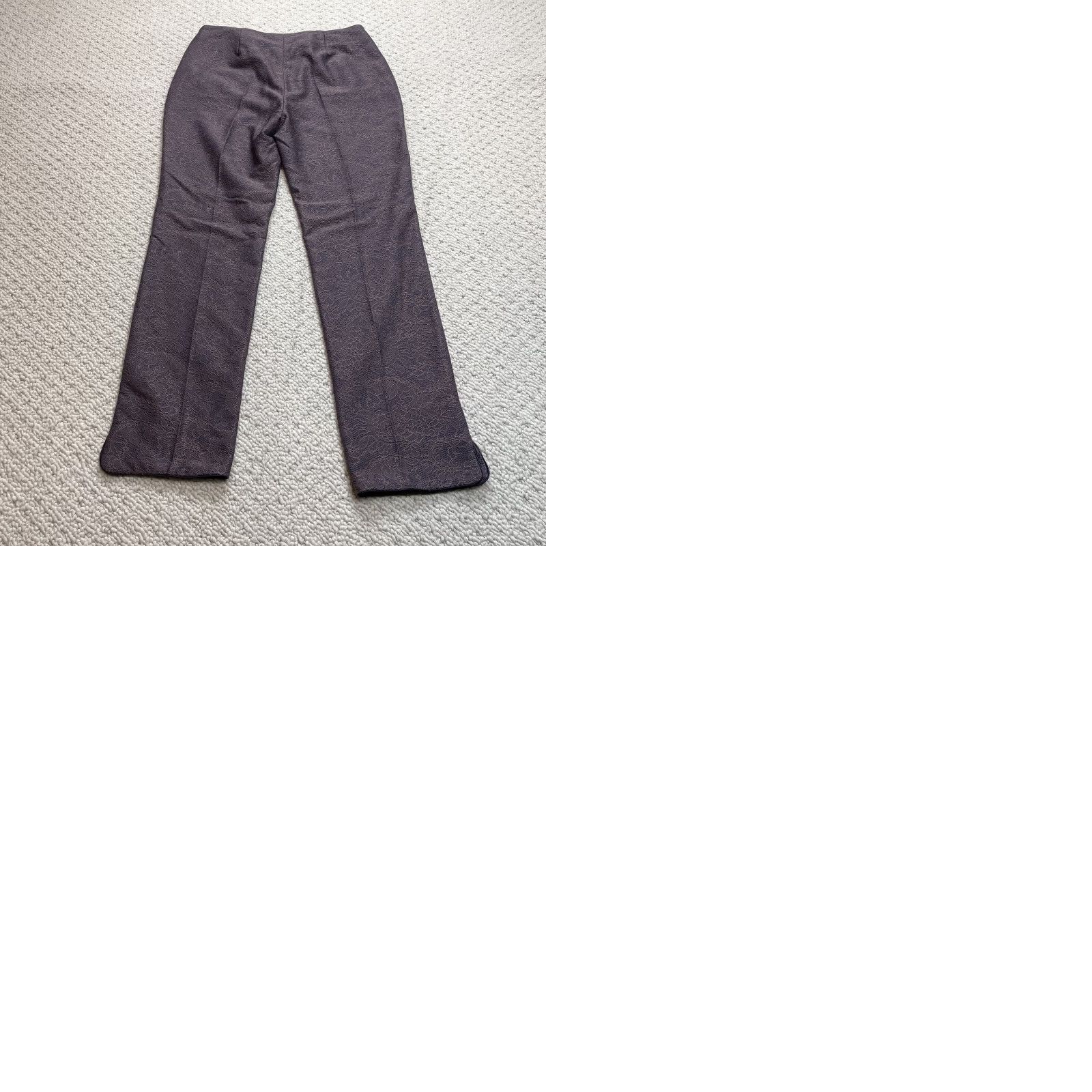 Boden Boden Pants Womens 10 L Purple Embroidered Floral Pockets Straight 32x30 Hip Zip Size 24" / US 00 / IT 34 - 9 Thumbnail