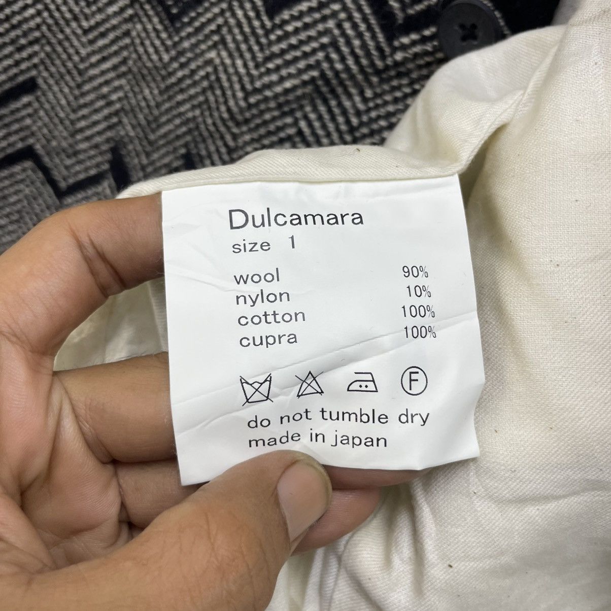 Yohji Yamamoto 💥Jacket By Dulcamara Herringbone V Pattern Wool Jacket Size M / US 6-8 / IT 42-44 - 8 Thumbnail