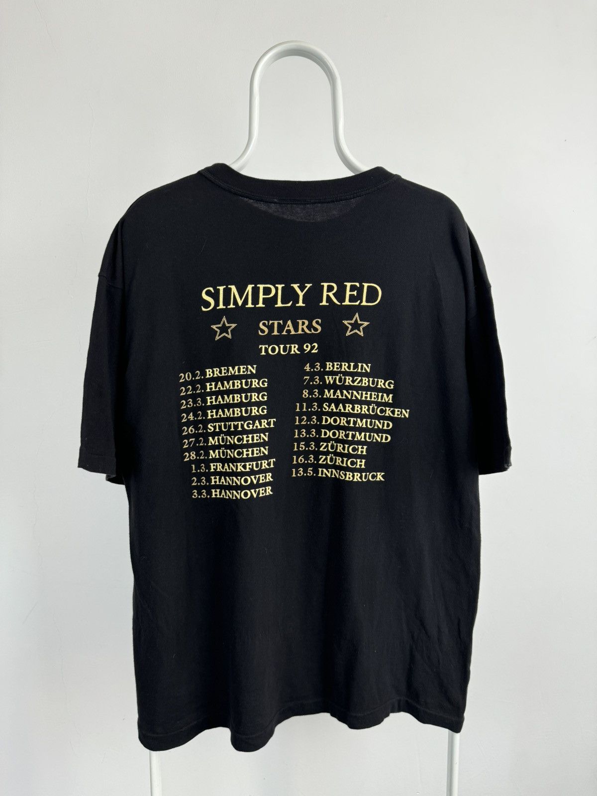 Band Tees Vintage Tour 92 Simply Red Stars Big Logo Single Stitch Tee Size US XL / EU 56 / 4 - 2 Thumbnail