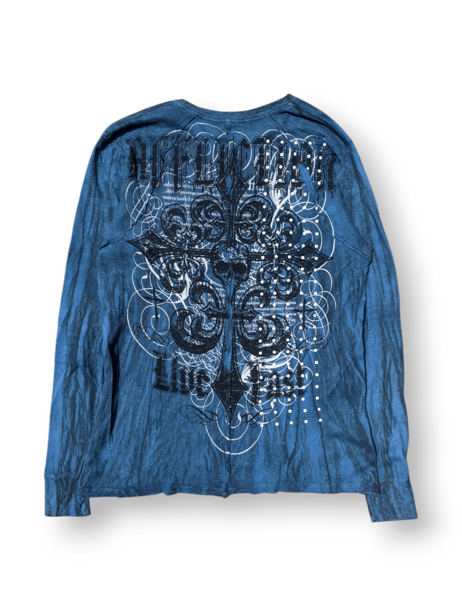 Affliction Affliction Skull Cross Waffle Knit Long Sleeve Size US L / EU 52-54 / 3 - 2 Thumbnail