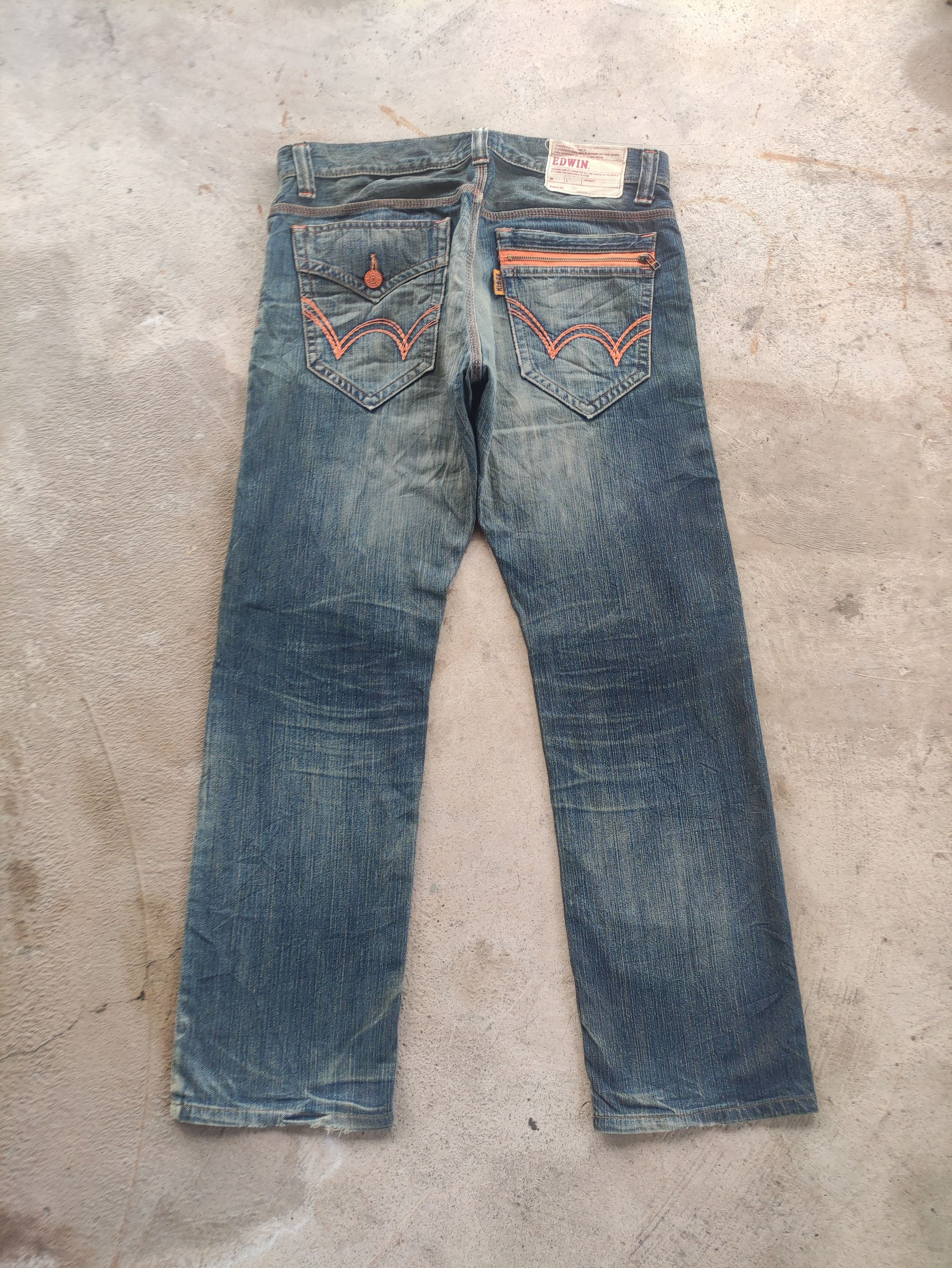 Edwin Vintage Edwin Jean Distressed Faded Denim Pants Size US 37 - 9 Thumbnail