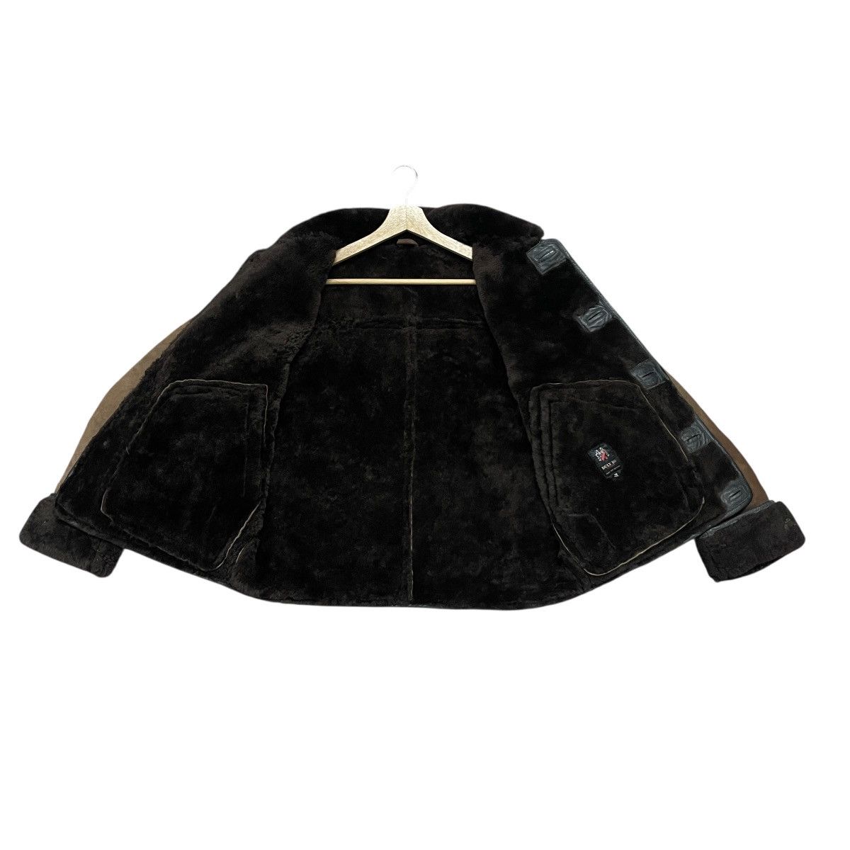Leather Vintage Brown Suede Sheepskin Leather Shearling Jacket Size US M / EU 48-50 / 2 - 19 Thumbnail