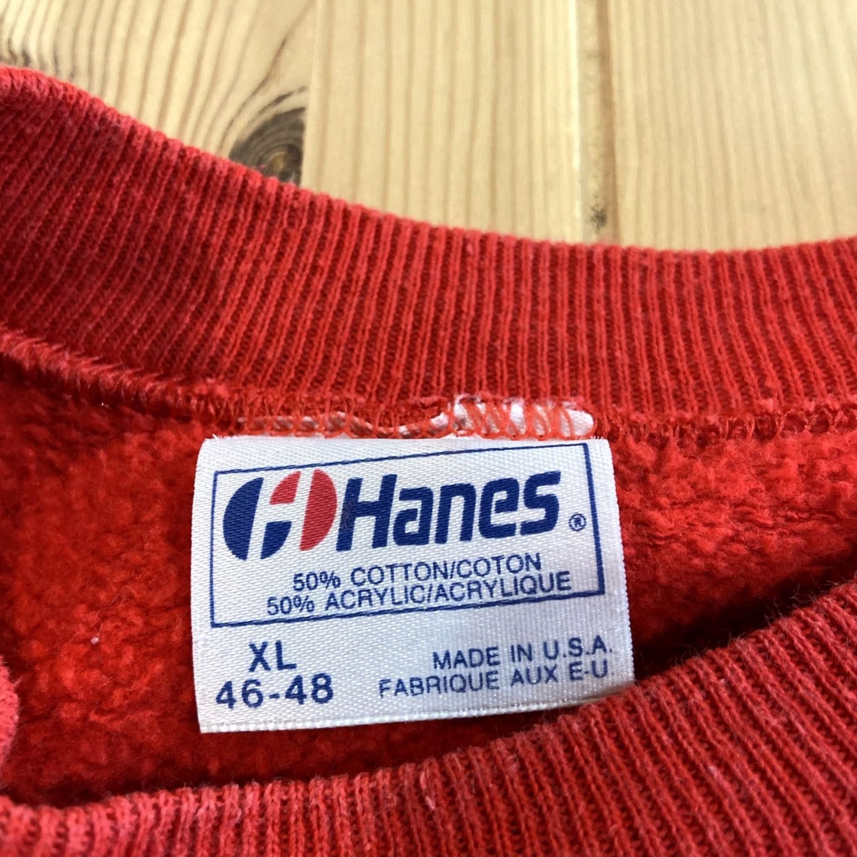 Hanes VINTAGE Hanes 90s Graphic Print Crewneck Sweatshirt Mens Red XL Size US XL / EU 56 / 4 - 3 Thumbnail