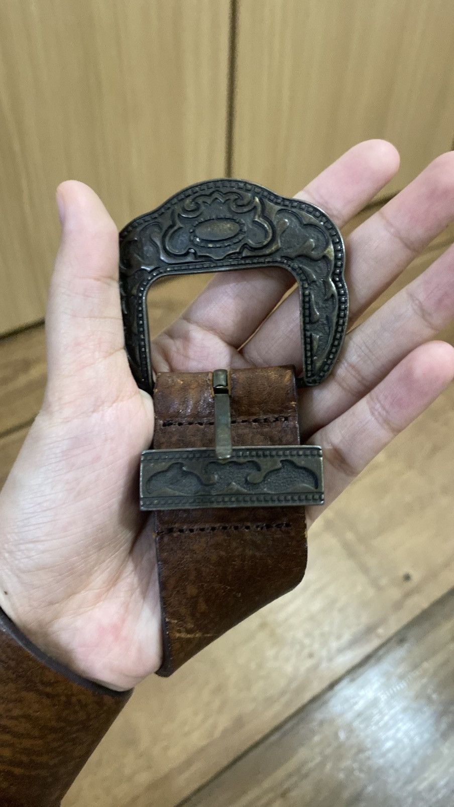 Vintage Y2K belt vintage leather Size ONE SIZE - 3 Thumbnail