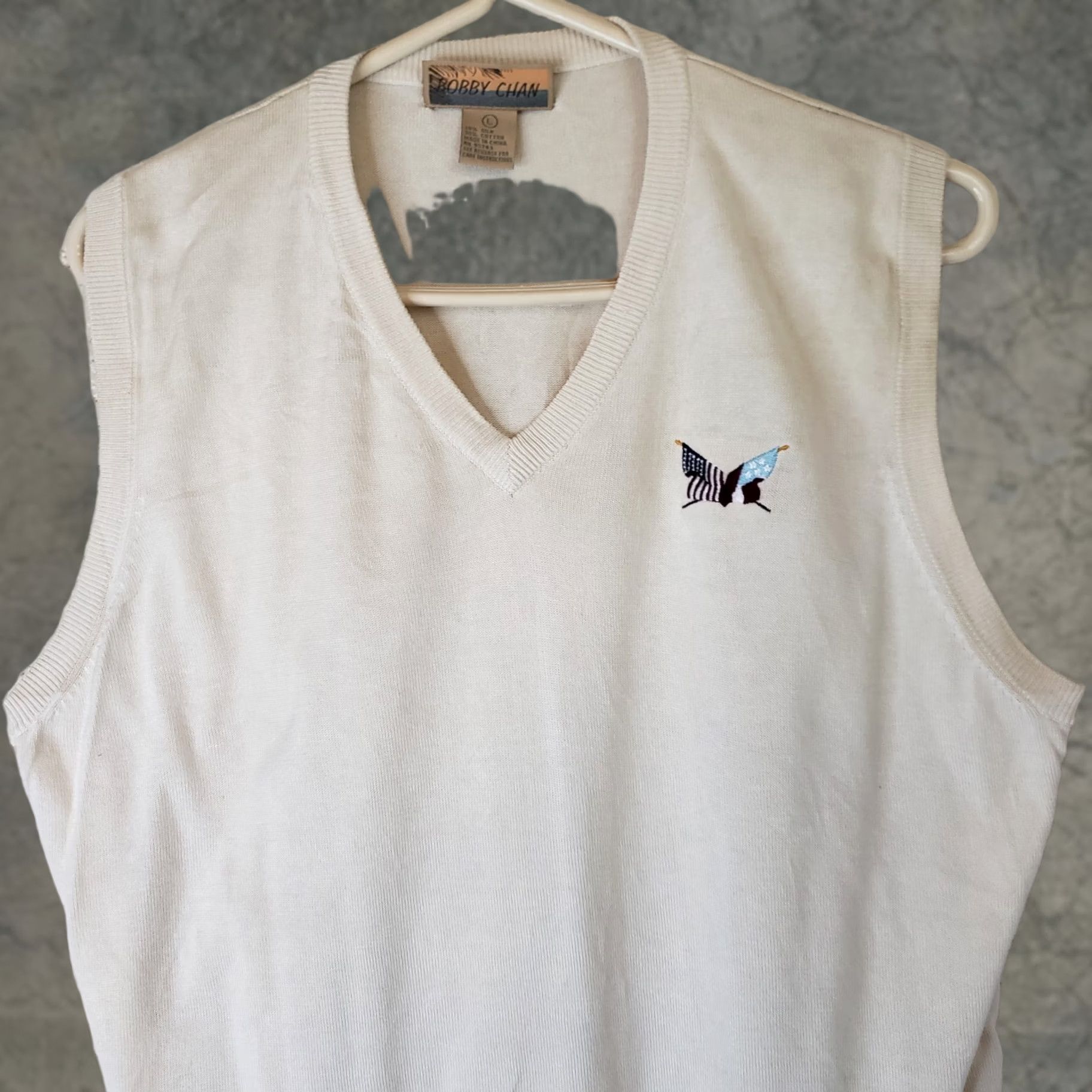 Vintage Bobby Chan V-Neck Pullover Vest Shirt? (No) Size US L / EU 52-54 / 3 - 1 Thumbnail