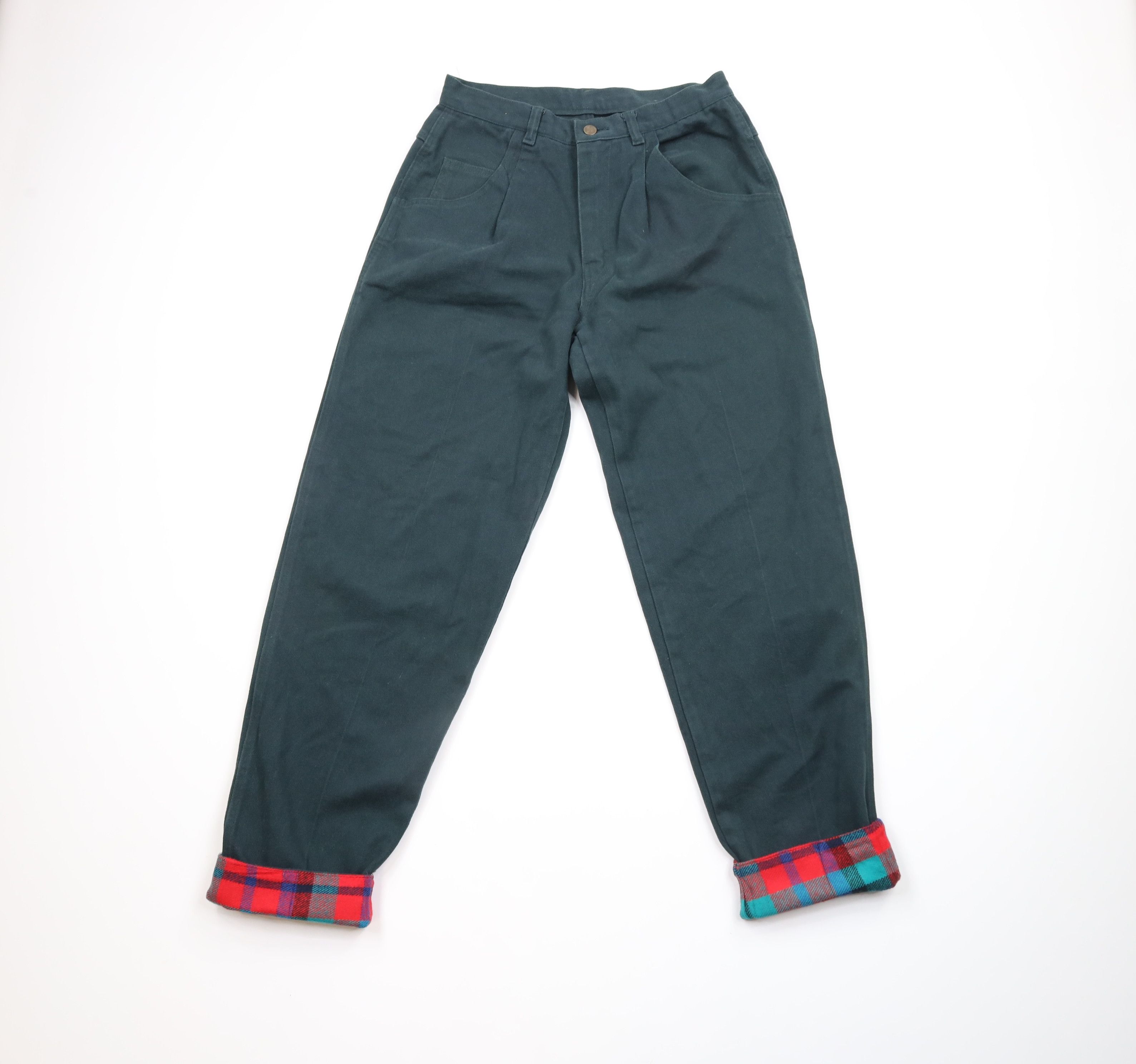 Cross Colours × Vintage Vintage 90s Cross Colours Cuff Pleated Denim Jeans Green Size US 30 / EU 46 - 1 Thumbnail