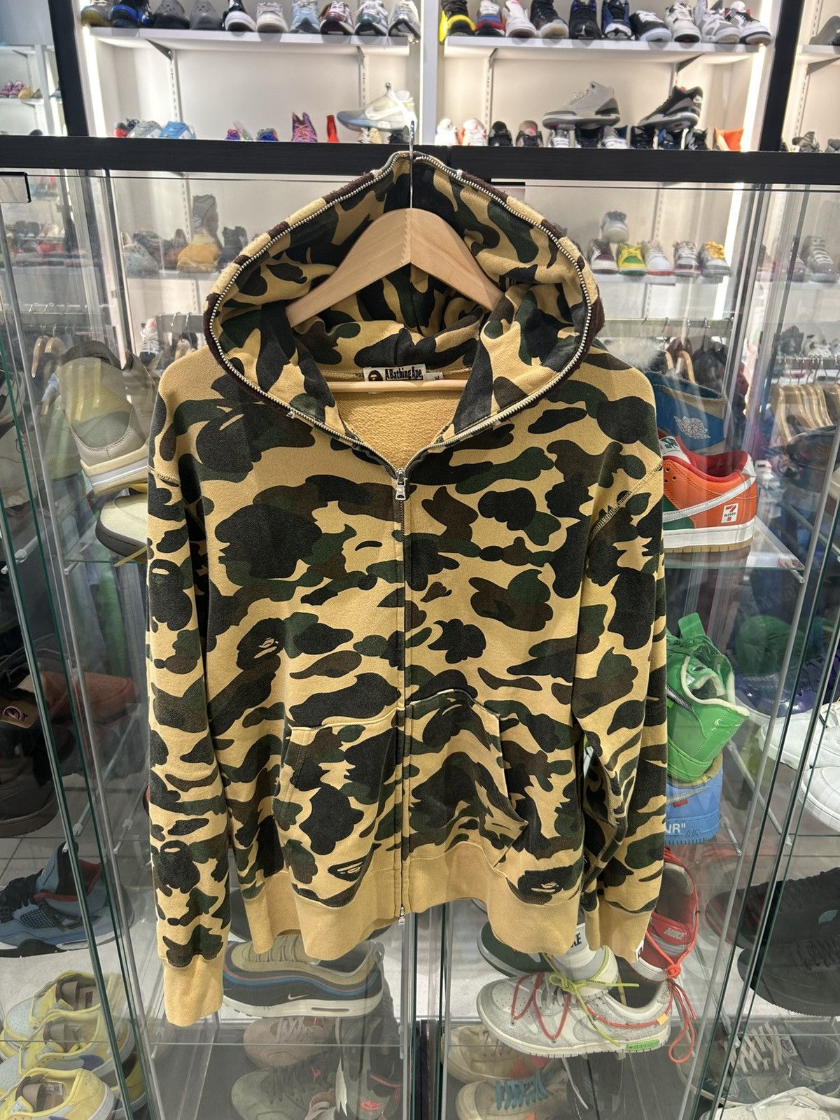Bape Bape 1st camo yellow ape full zip up hoodie Size US XL / EU 56 / 4 - 1 Thumbnail