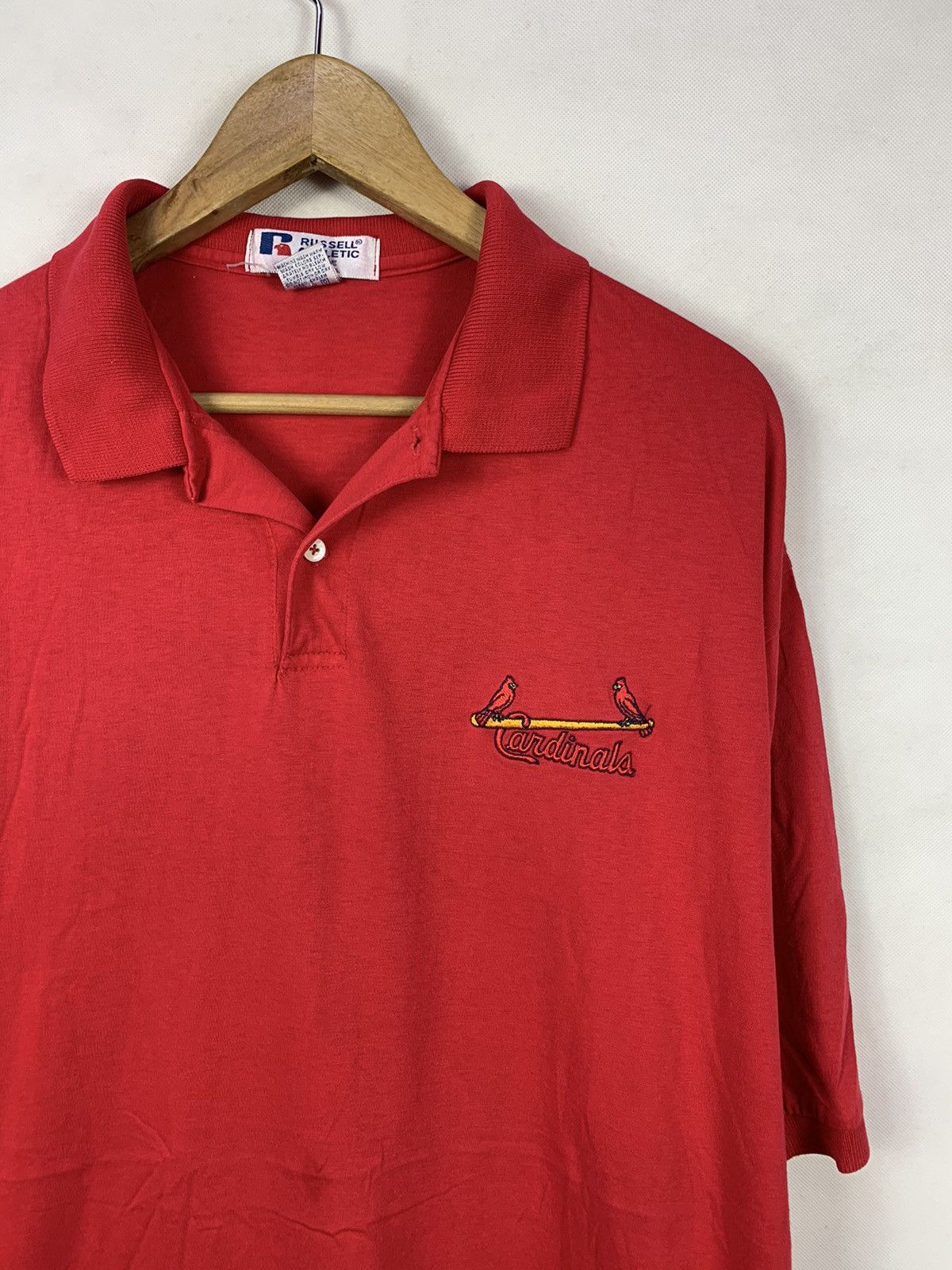 Russell Athletic Steals! Vintage 90s Russell Athletic Cardinals Polo Tee Size US XXL / EU 58 / 5 - 2 Thumbnail