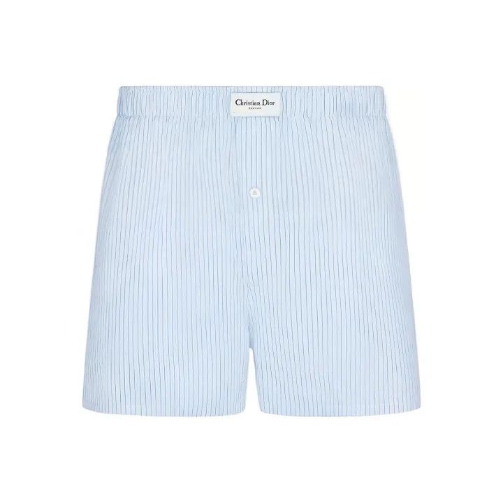 Dior Dior Blue Striped Cotton Casual Shorts 0079 Size US 34 / EU 50 - 1 Thumbnail