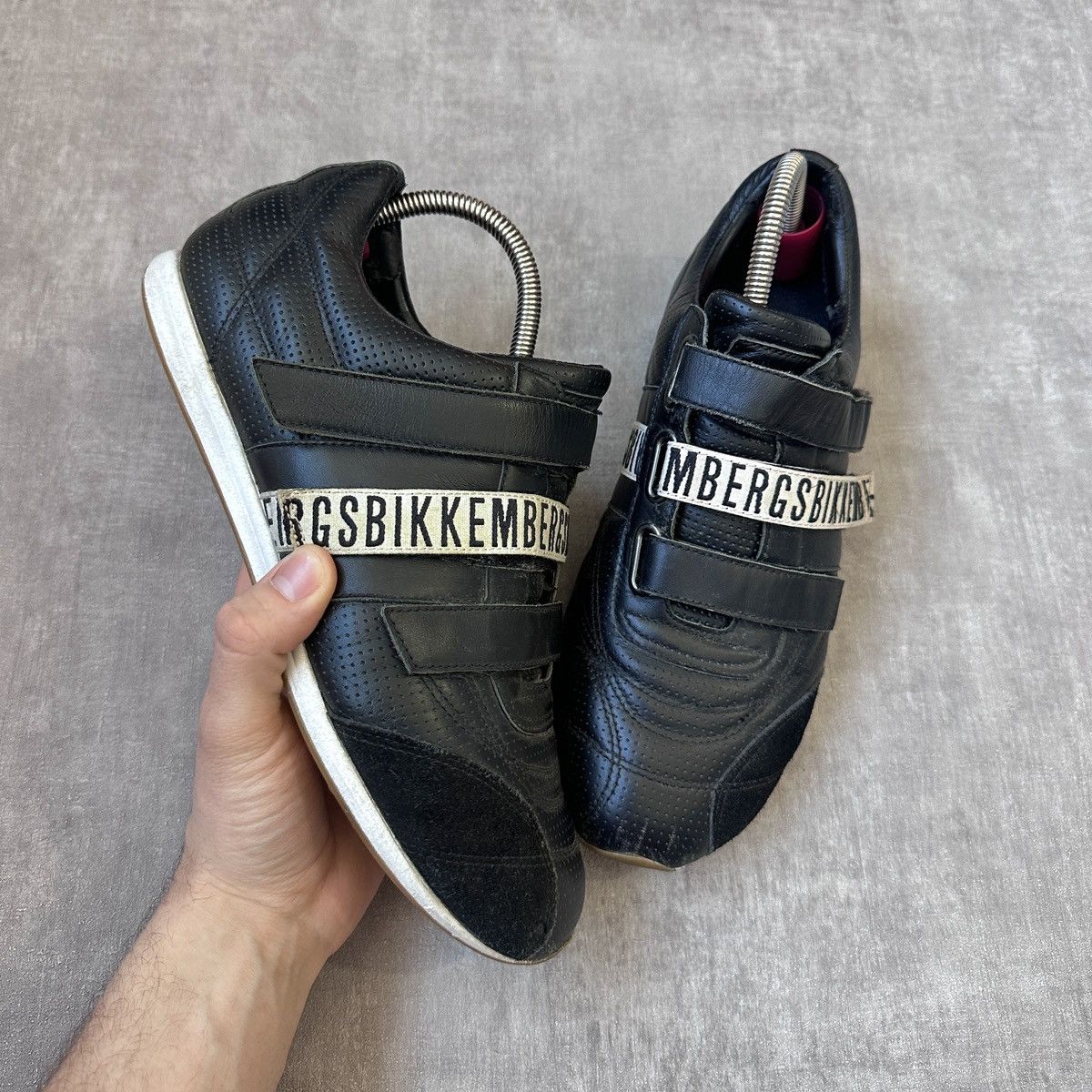 Dirk Bikkembergs Dirk Bikkembergs Archive Perforated Leather Velcro Sneakers Size US 9 / EU 42 - 1 Thumbnail