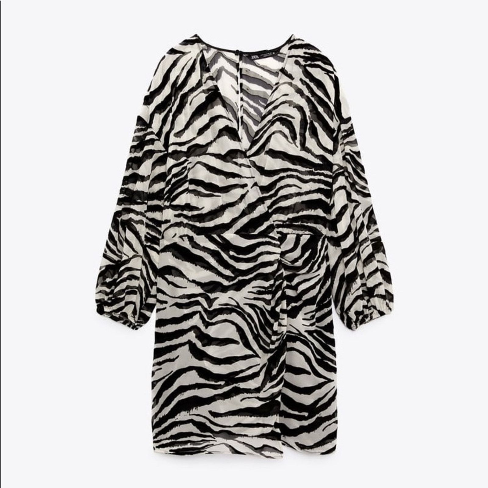 Zara ZARA BLOGGER FAVORITE ANIMAL PRINT MINI DRESS TIGER Size XS / US 0-2 / IT 36-38 - 8 Thumbnail