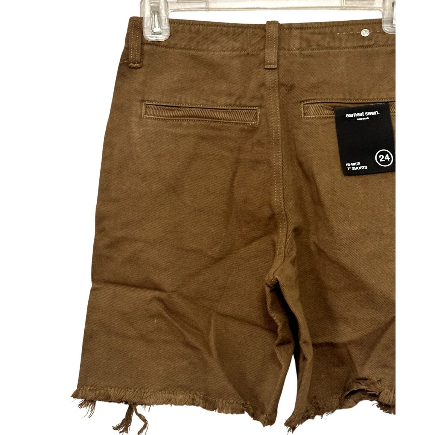 Earnest Sewn Earnest Sewn Distressed Shorts High Rise Denim Brown 24 NWT Size 24" / US 00 / IT 34 - 6 Thumbnail