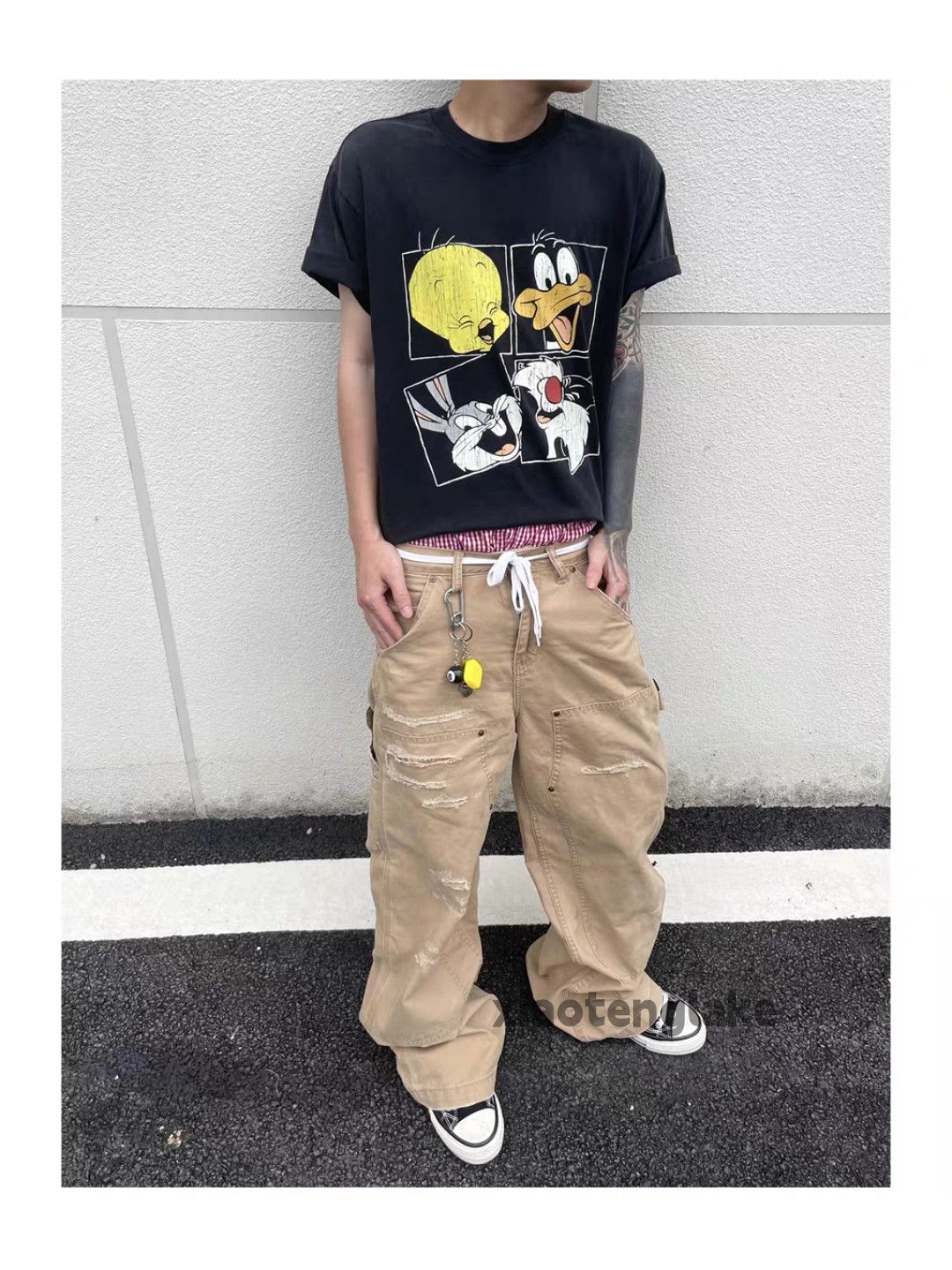 Designer Utility punk yuppie loose baggy skate hiphop cargo pants Size US 32 / EU 48 - 4 Thumbnail