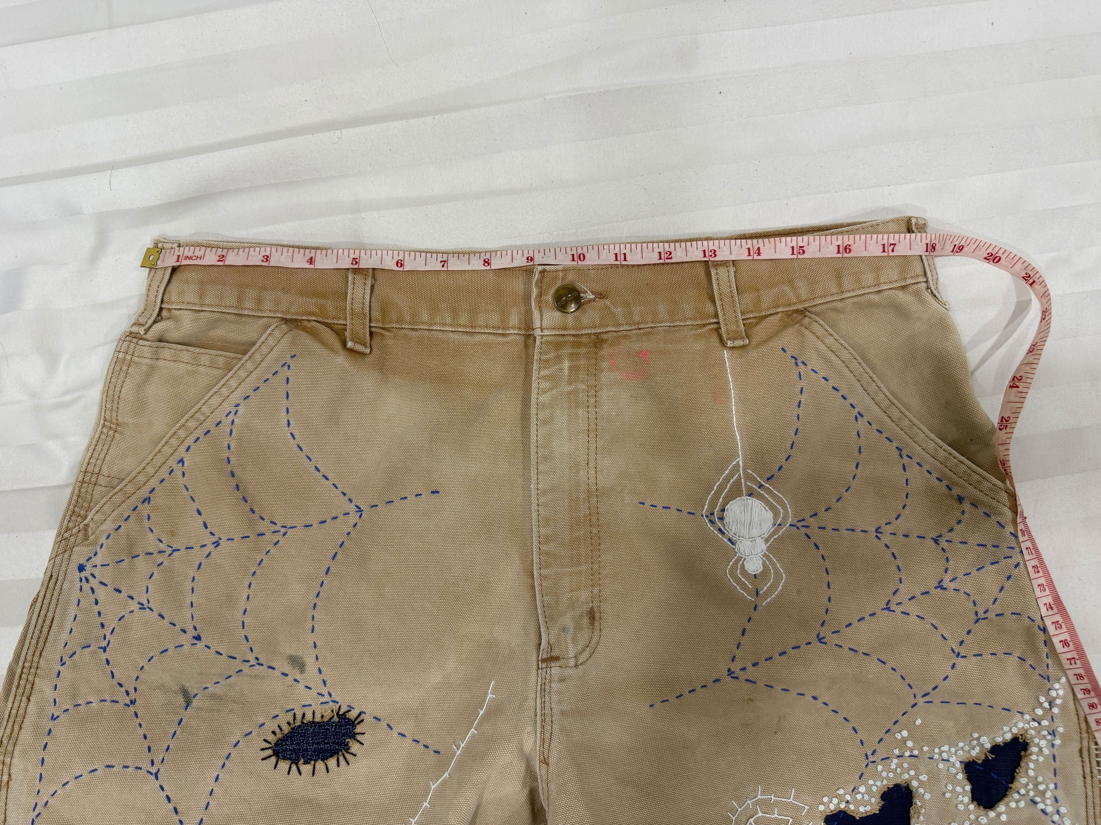 Japanese Brand Boro Patchwork Carhartt Carpenter Size US 36 / EU 52 - 18 Thumbnail