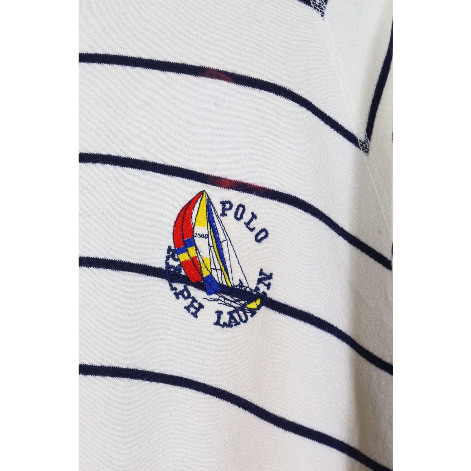 Polo Ralph Lauren Vintage Polo Ralph Lauren Breton Sailor Marine Sweatshirt Size US L / EU 52-54 / 3 - 3 Thumbnail