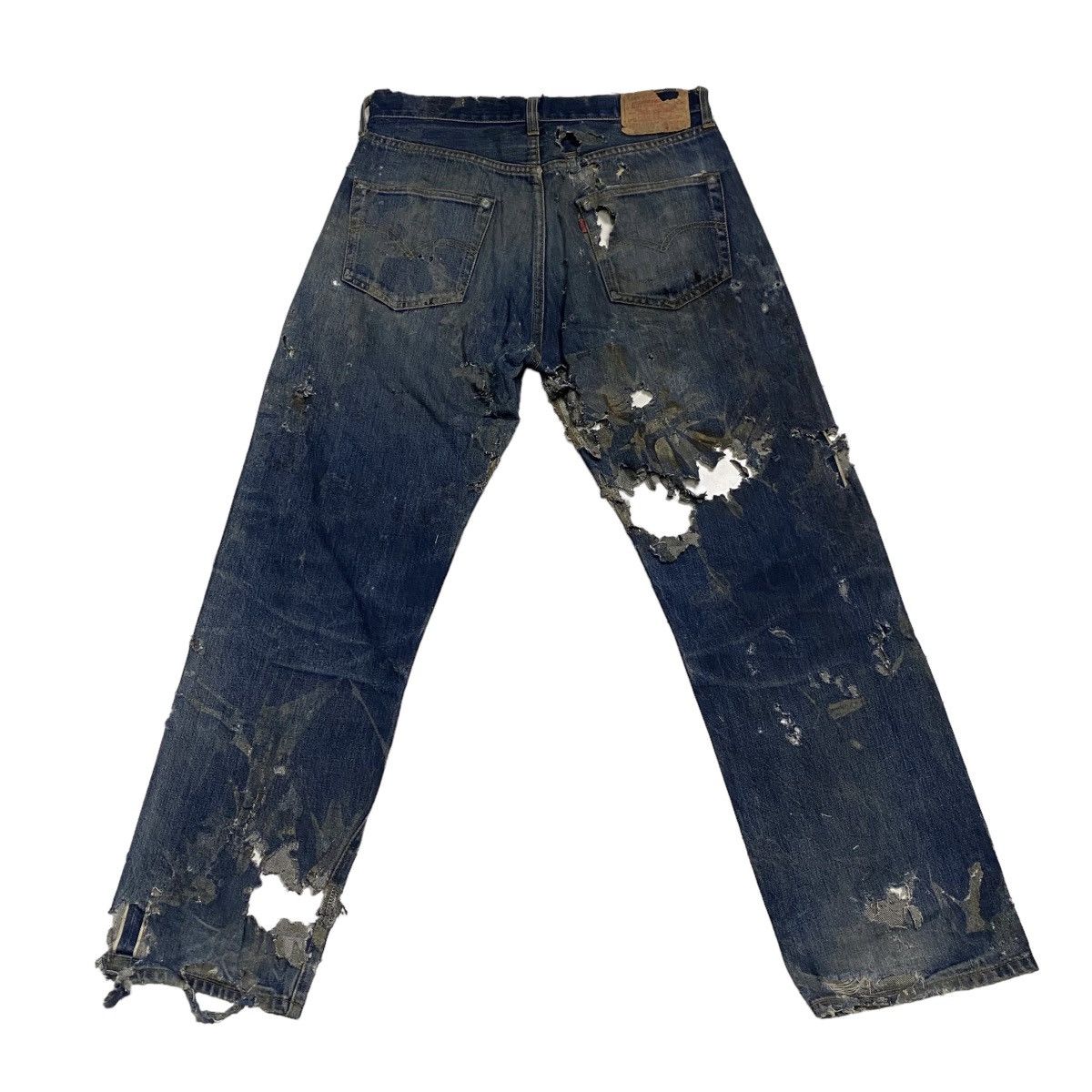Levi's Levis Selvedge 501XX Big E Vintage distressed Size US 33 - 2 Thumbnail