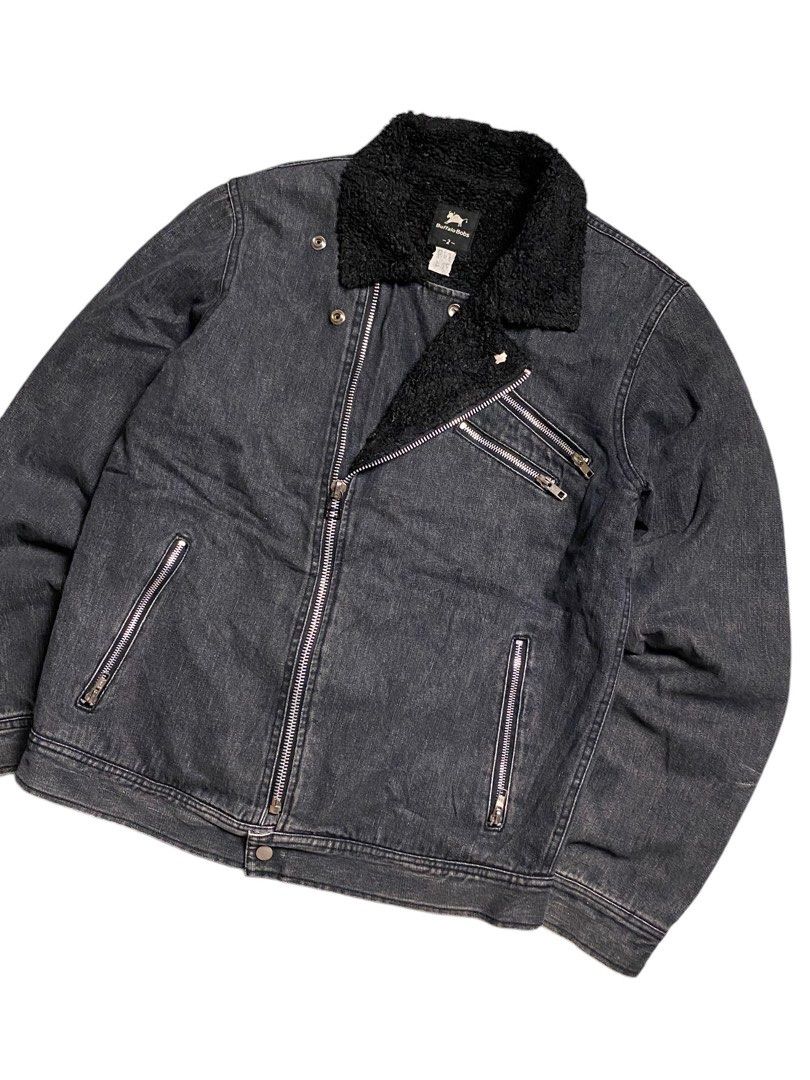 BUFFALO BOBS × Vintage Vintage Buffalo Bobs Denim Sherpa Jacket Ramones Style Size US L / EU 52-54 / 3 - 7 Thumbnail
